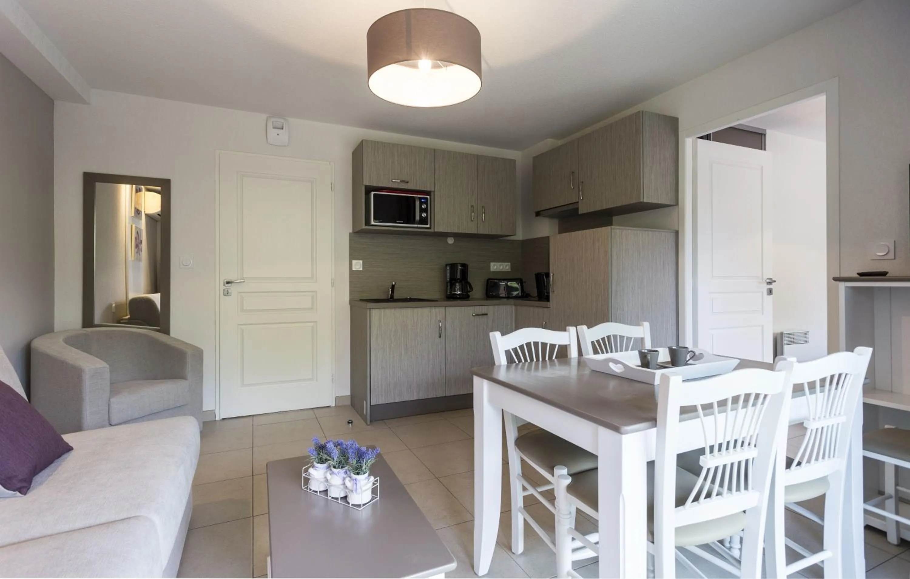 Kitchen or kitchenette in Residhotel Résidence Pont du Gard