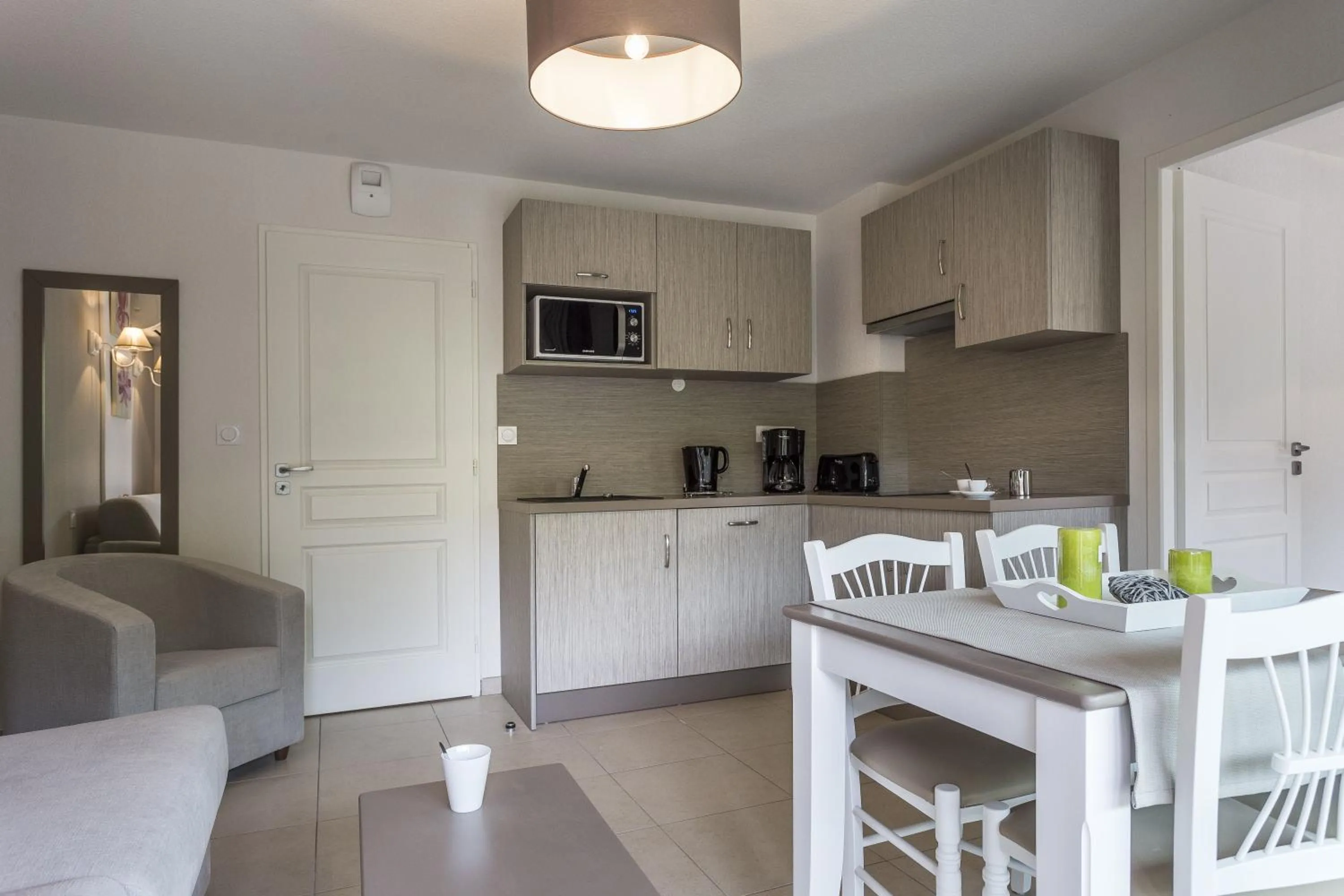 Kitchen or kitchenette in Residhotel Résidence Pont du Gard