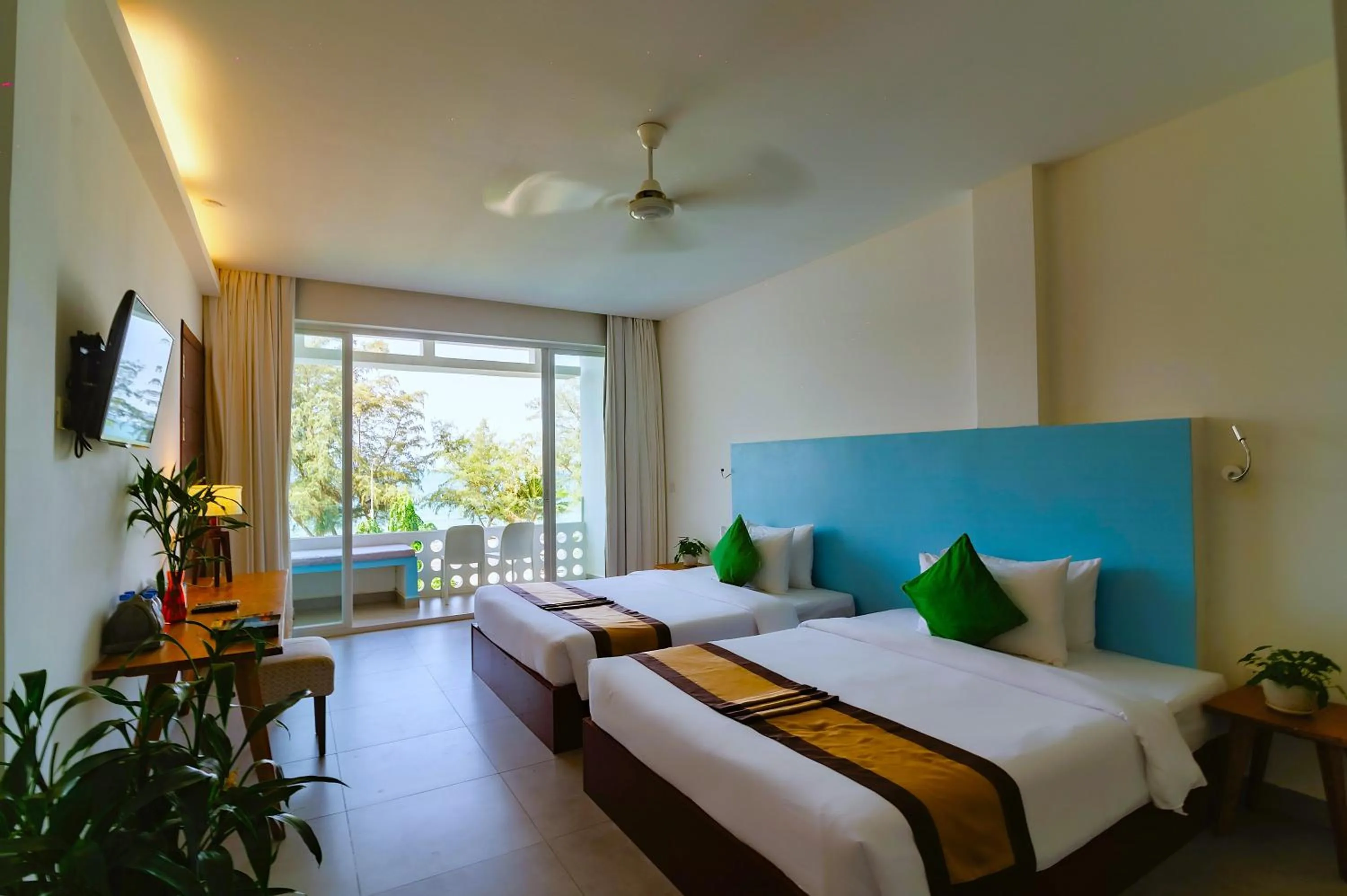 View (from property/room), Bed in Naiya Sea Resort