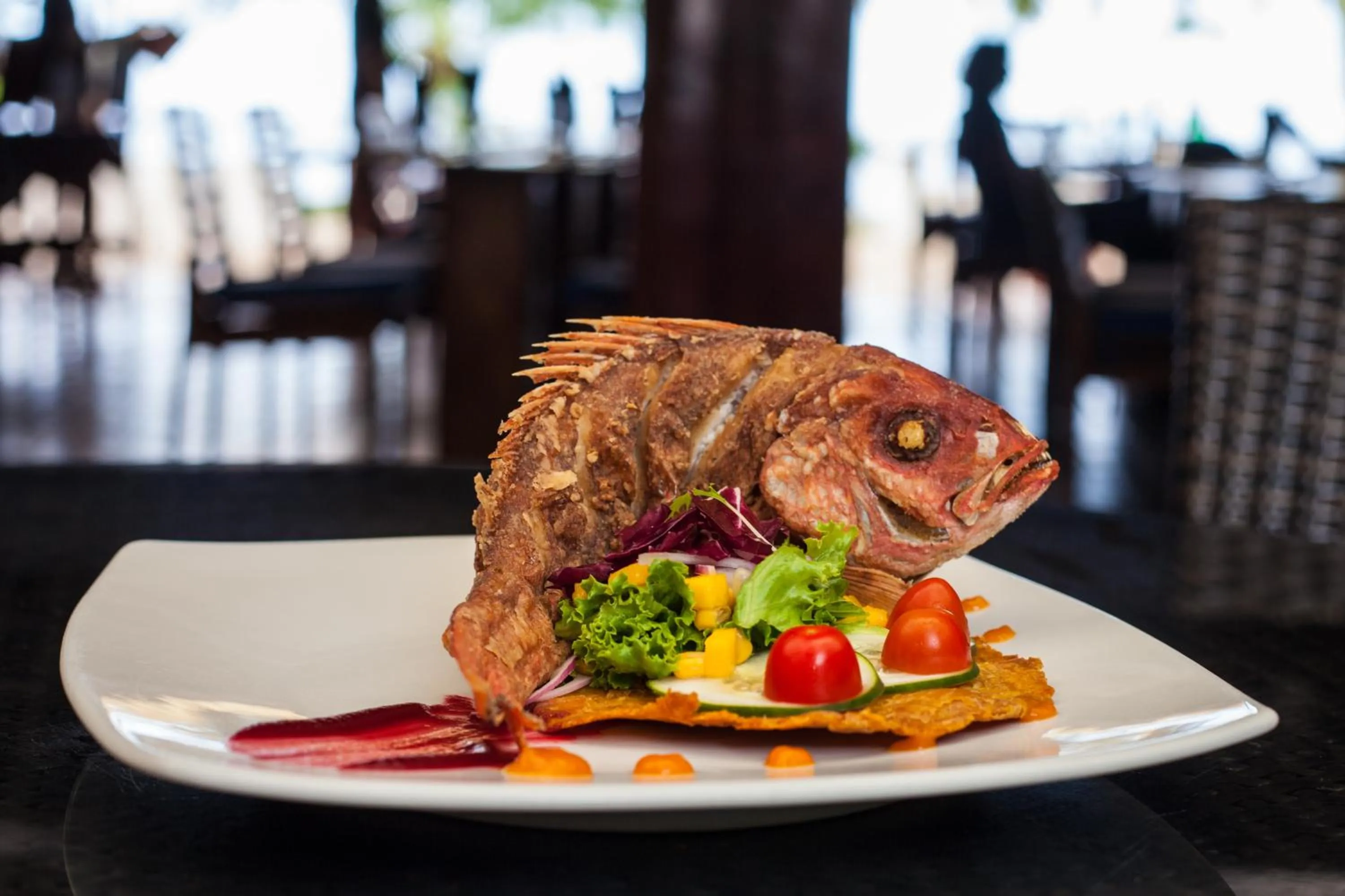 Food in Café de Playa Beach Front Hotel