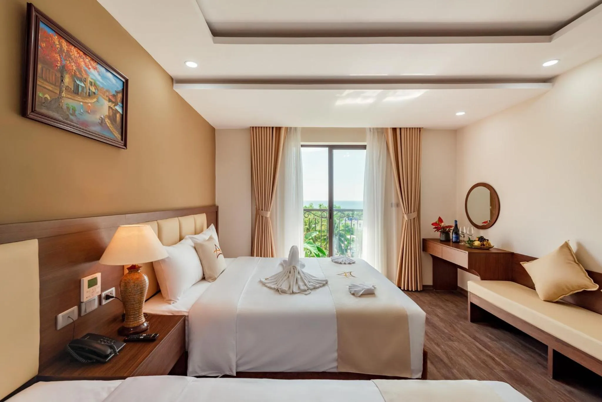 Bed in Aquasun Hotel Phu Quoc