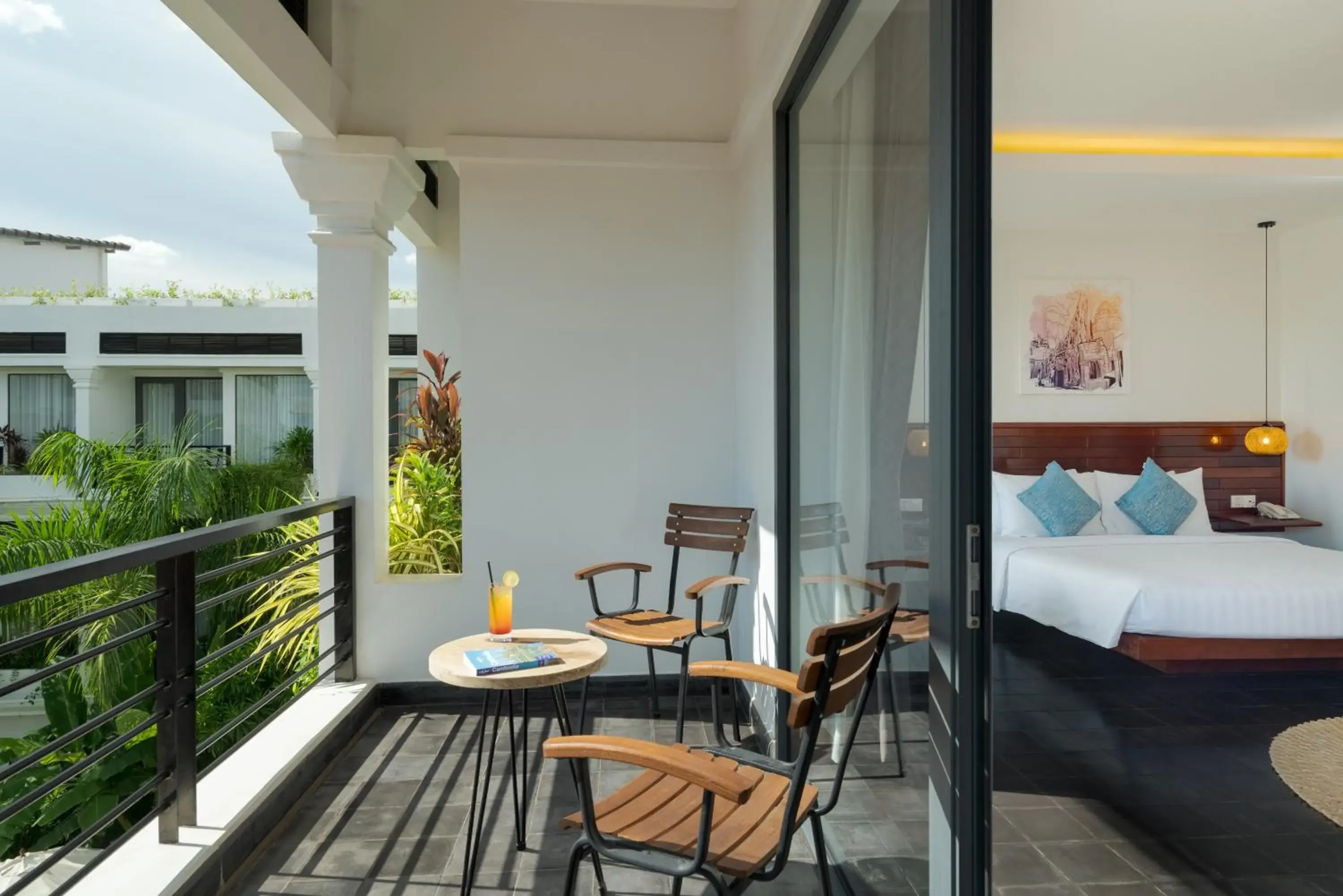 Balcony/Terrace, Bed in Khmer House Boutique Balcony/Terrace, Bed in Khmer House Boutique