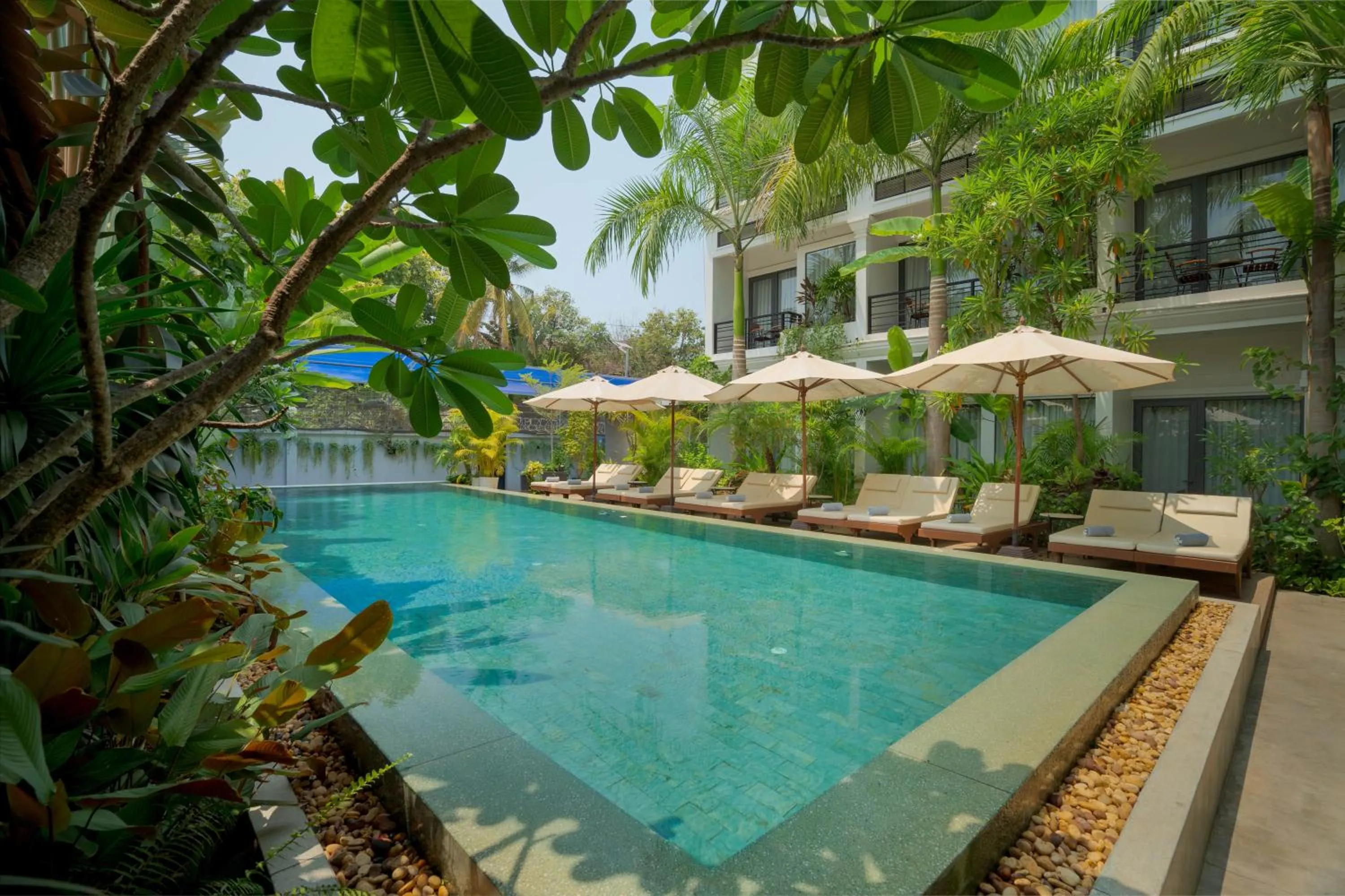 Swimming pool in Khmer House Boutique
