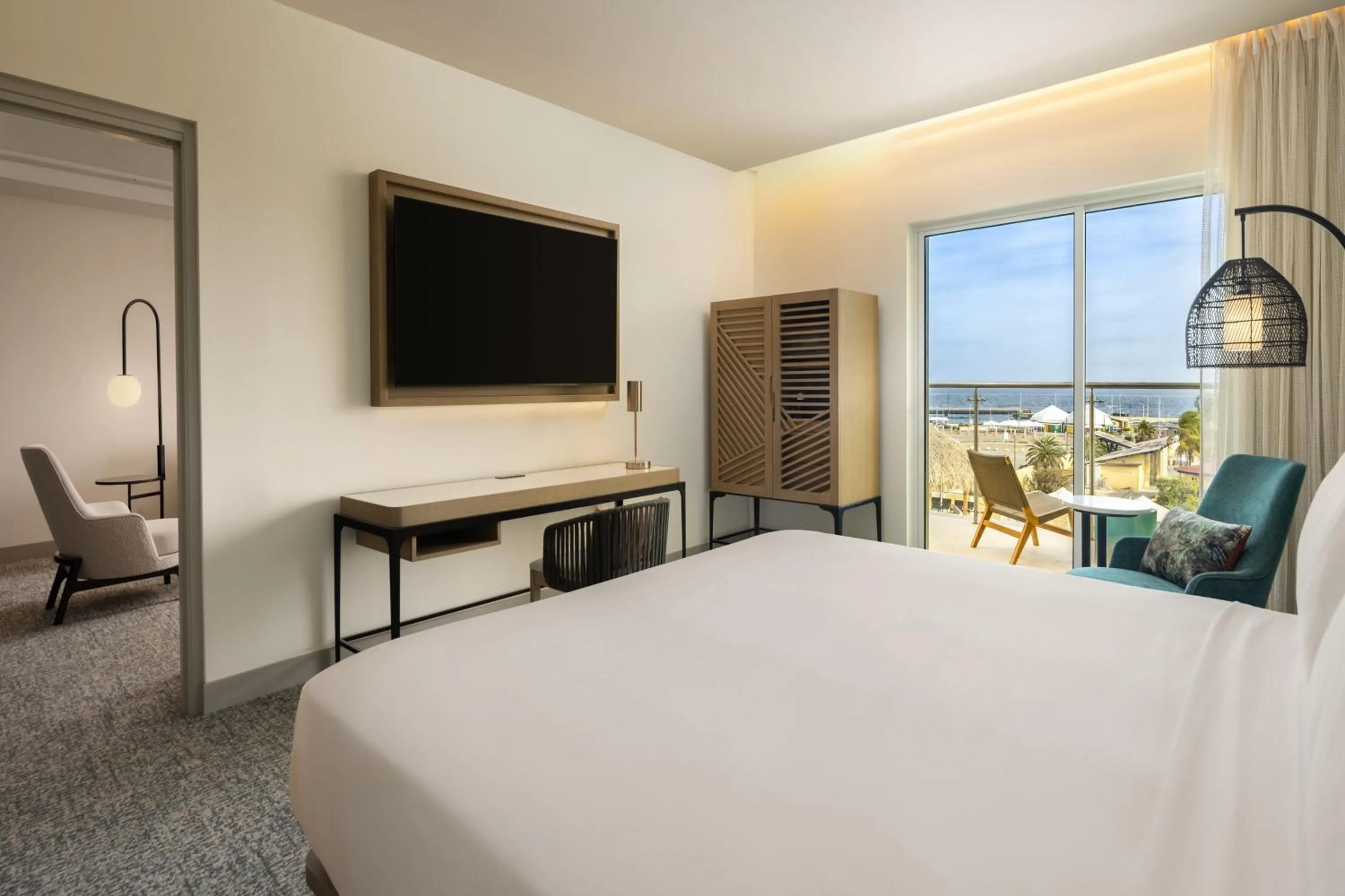 Bedroom, Bed in Courtyard by Marriott Curacao