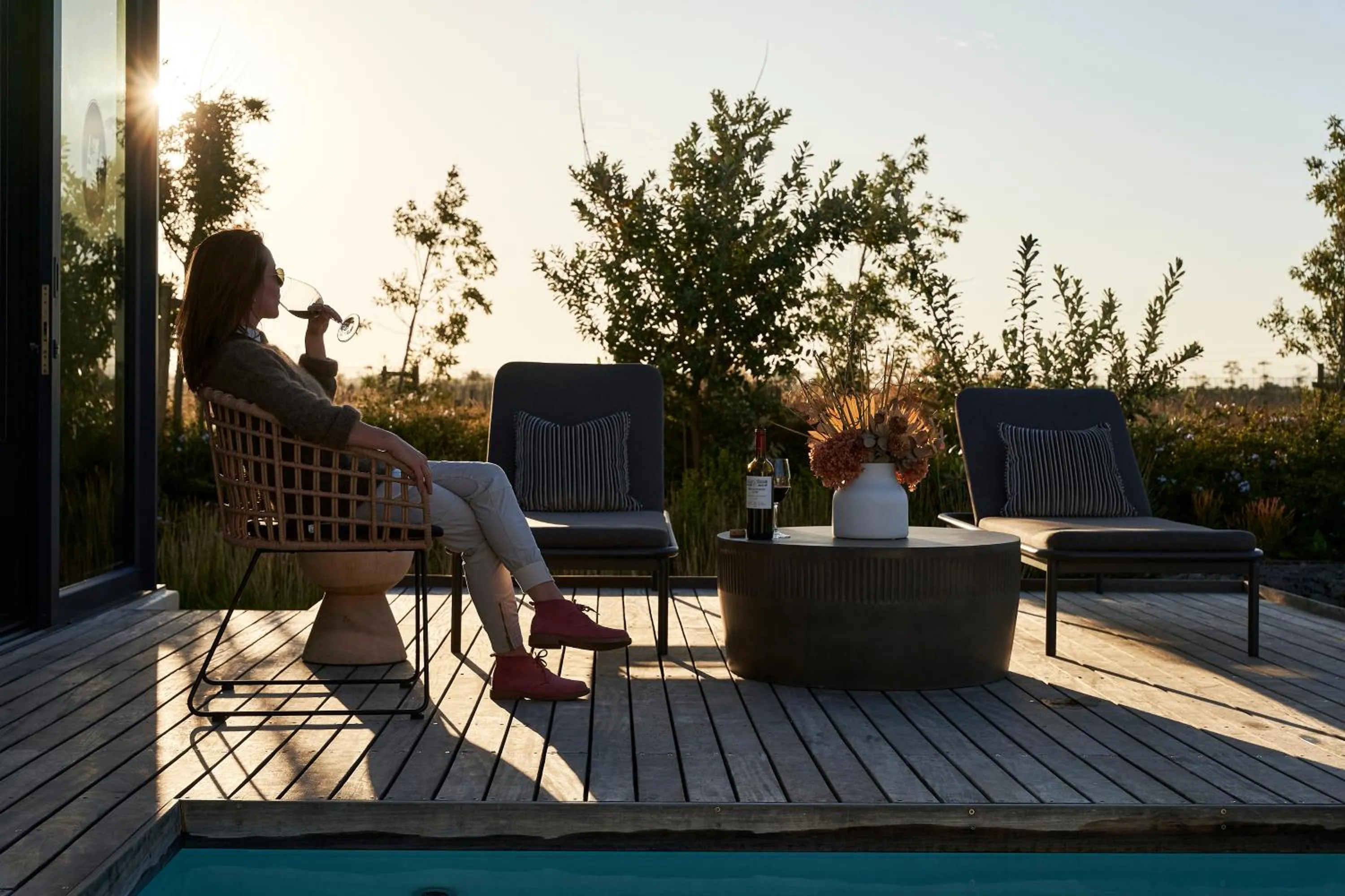 Patio in Vergenoegd Löw Boutique Hotel & Spa