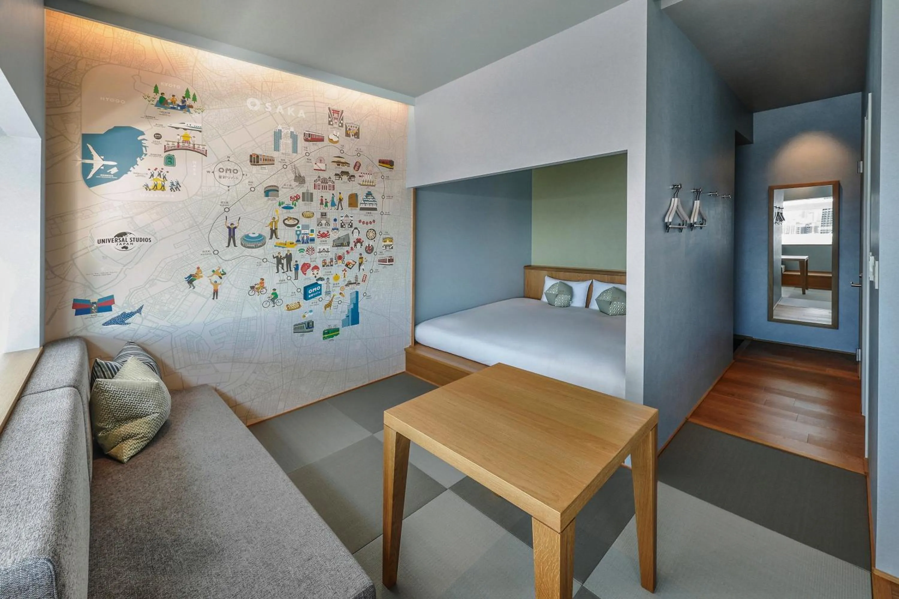 Photo of the whole room, Bed in OMO7 Osaka by Hoshino Resorts