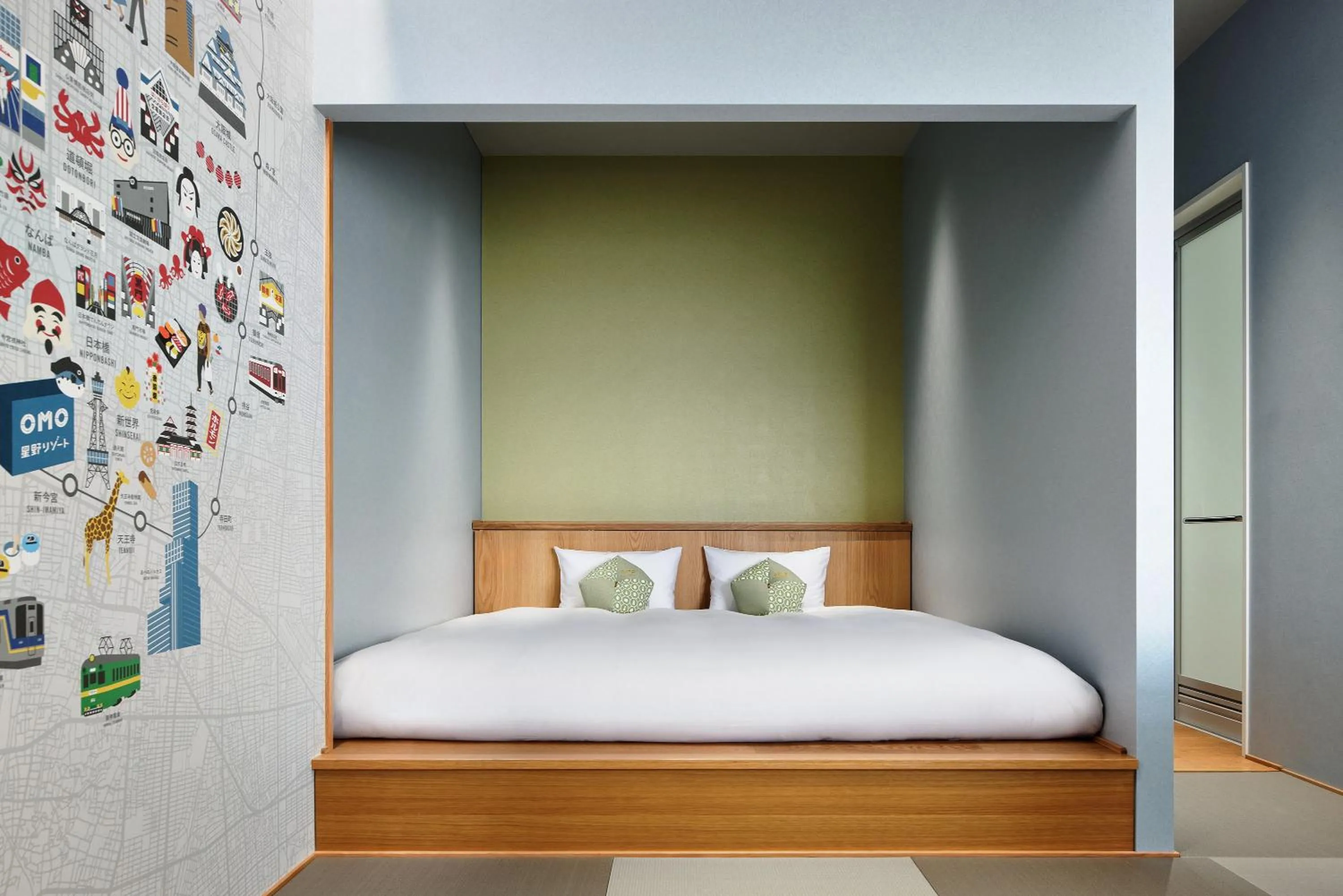 Photo of the whole room, Bed in OMO7 Osaka by Hoshino Resorts