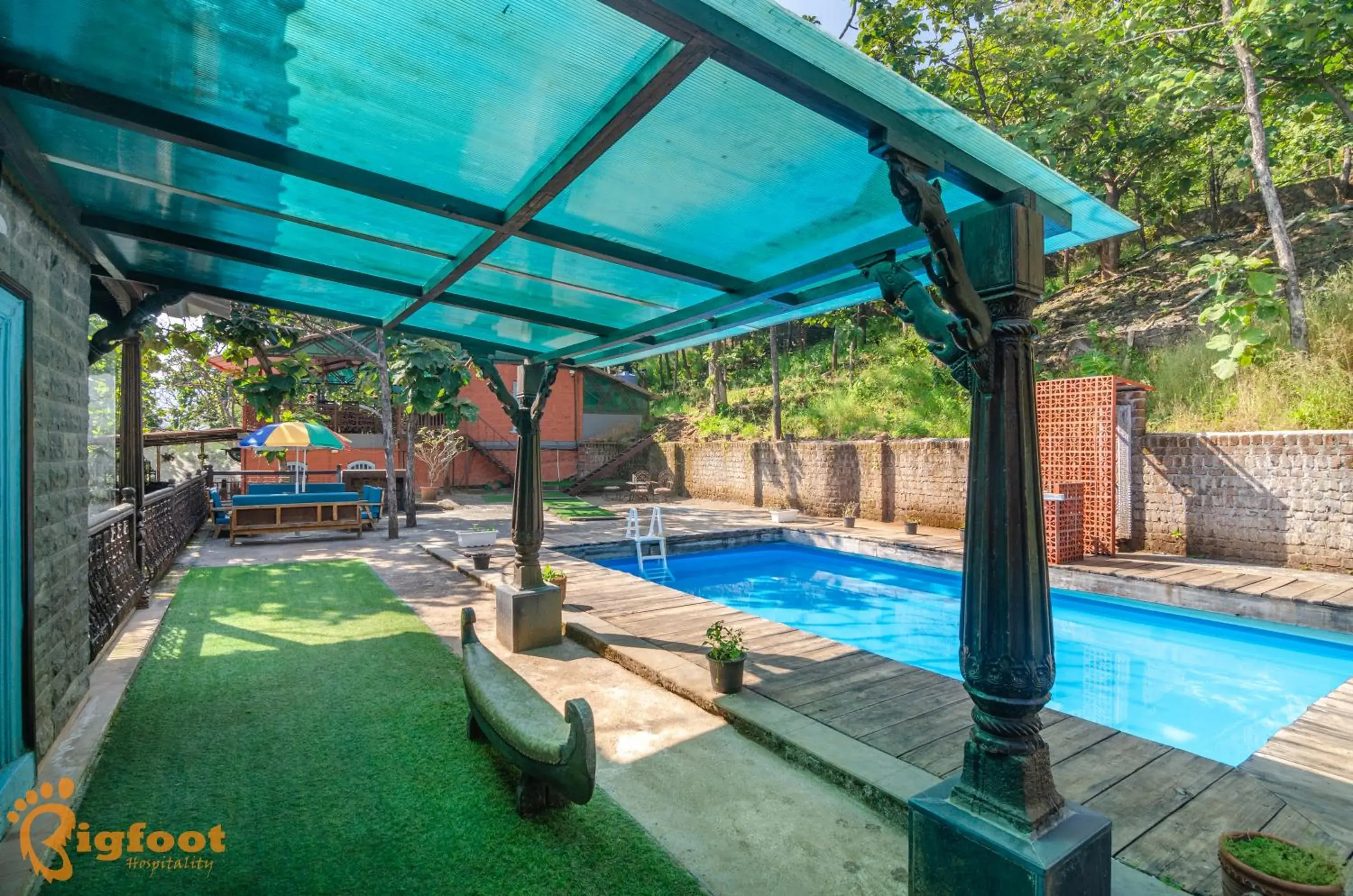 Swimming pool in Ekayana Resorts and Agri Tourism, Mulshi Swimming pool in Ekayana Resorts and Agri Tourism, Mulshi