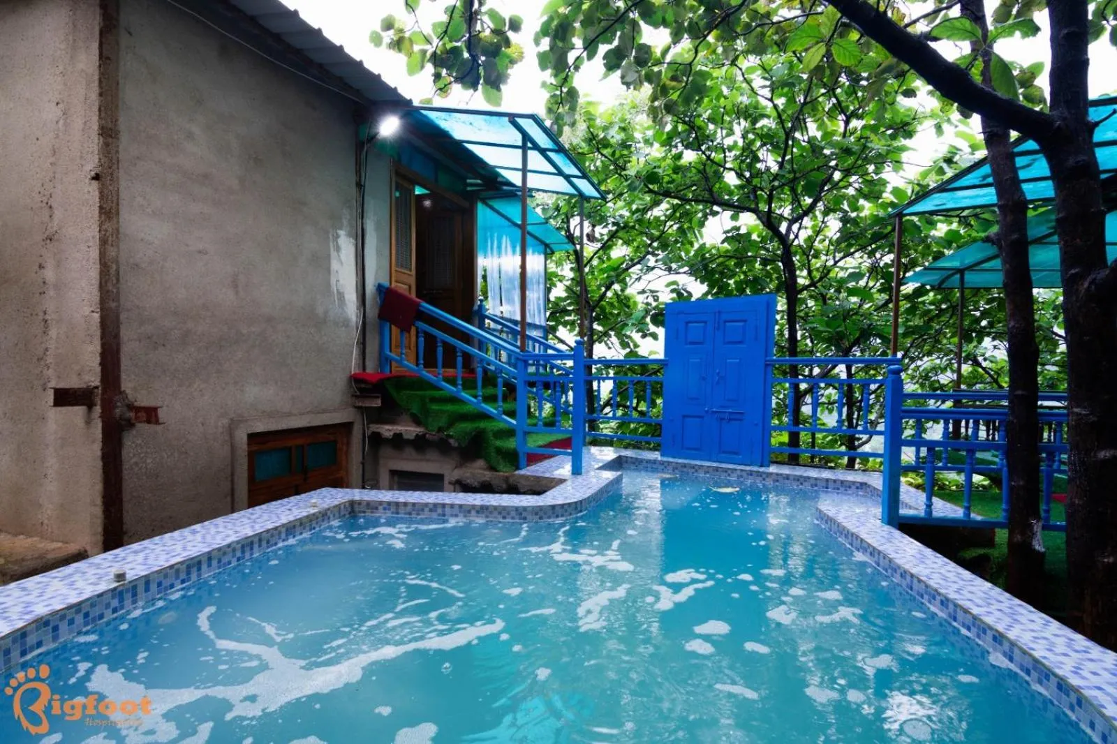 Pool view in Ekayana Resorts and Agri Tourism, Mulshi