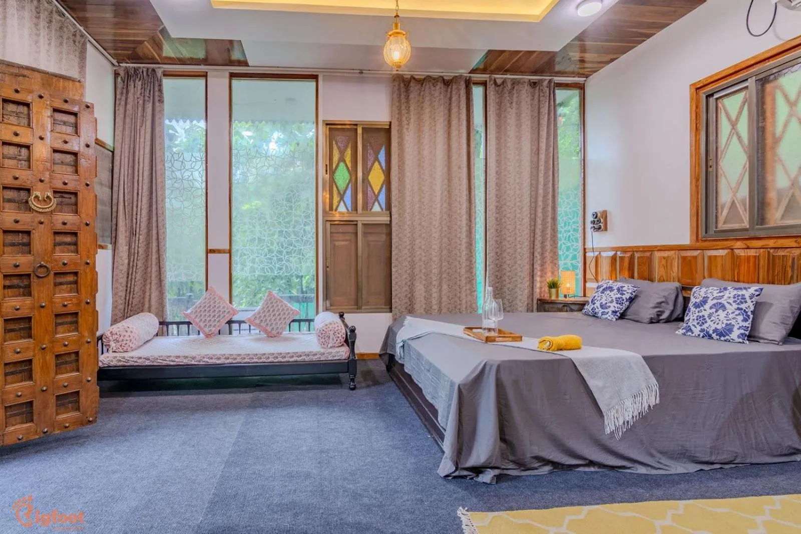 Bed in Ekayana Resorts and Agri Tourism, Mulshi