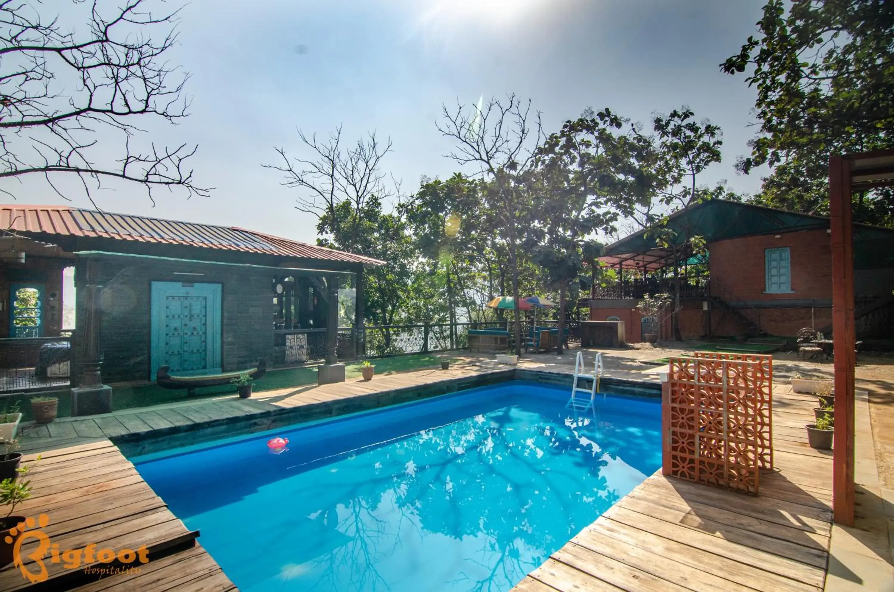 Swimming pool in Ekayana Resorts and Agri Tourism, Mulshi Swimming pool in Ekayana Resorts and Agri Tourism, Mulshi