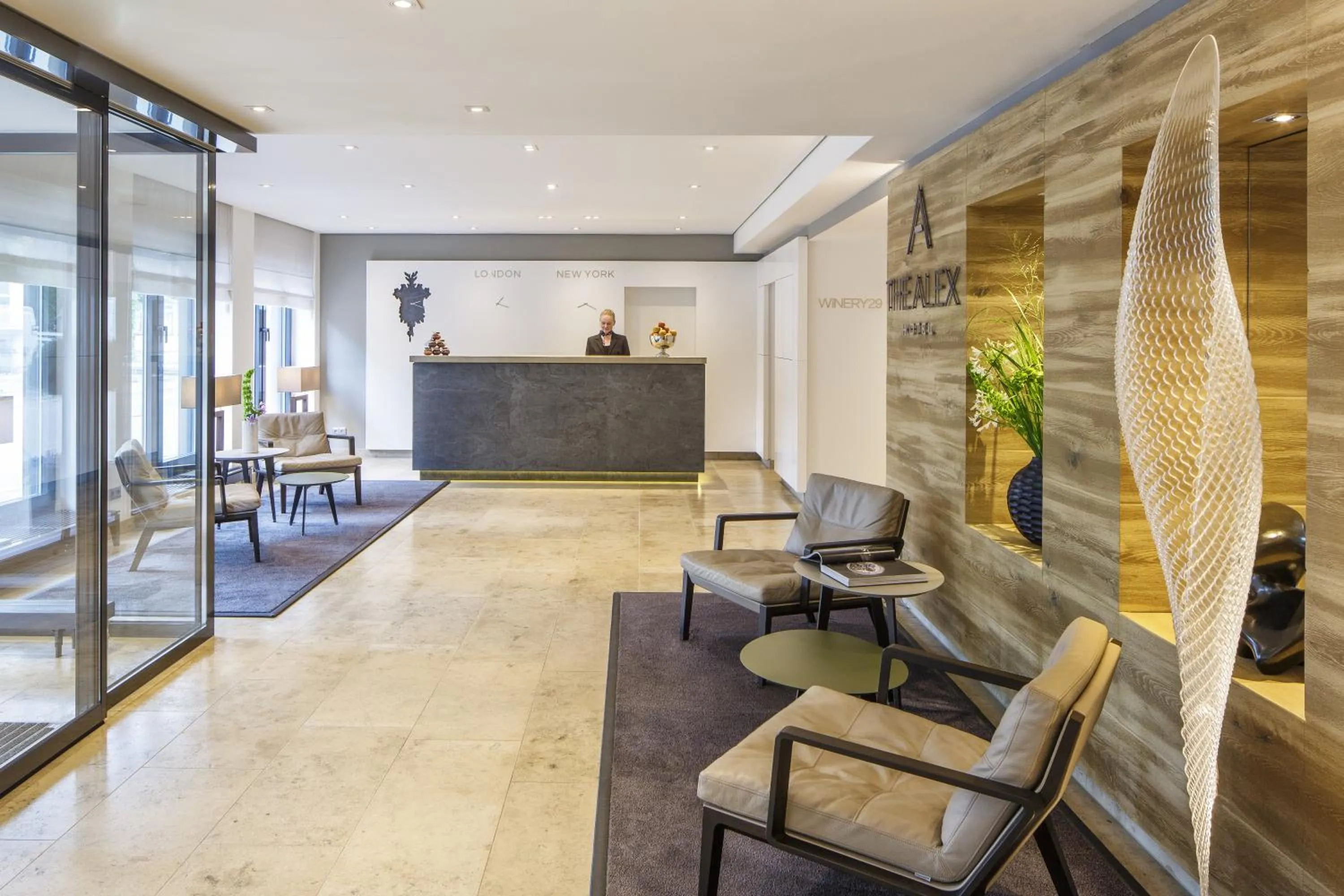 Lobby or reception in The Alex Hotel