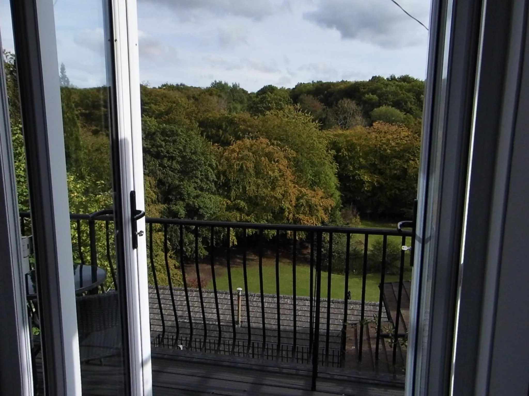 Garden view in The Mill at Glynhir