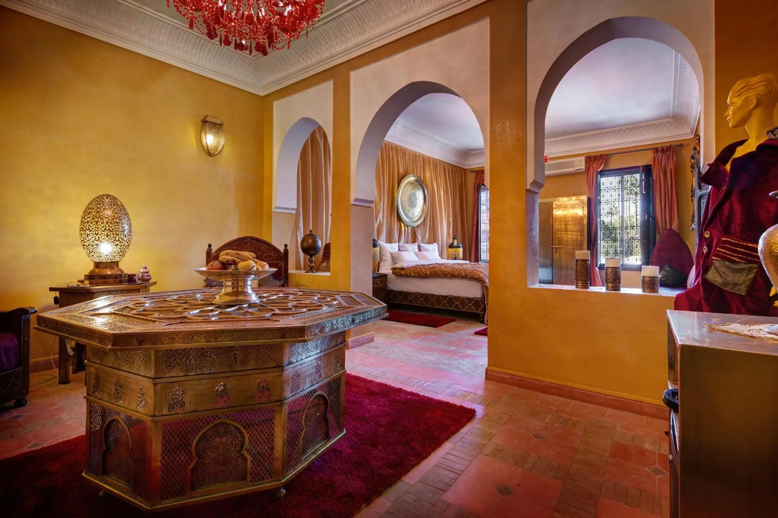 Dining area, Bed in Riad Wow