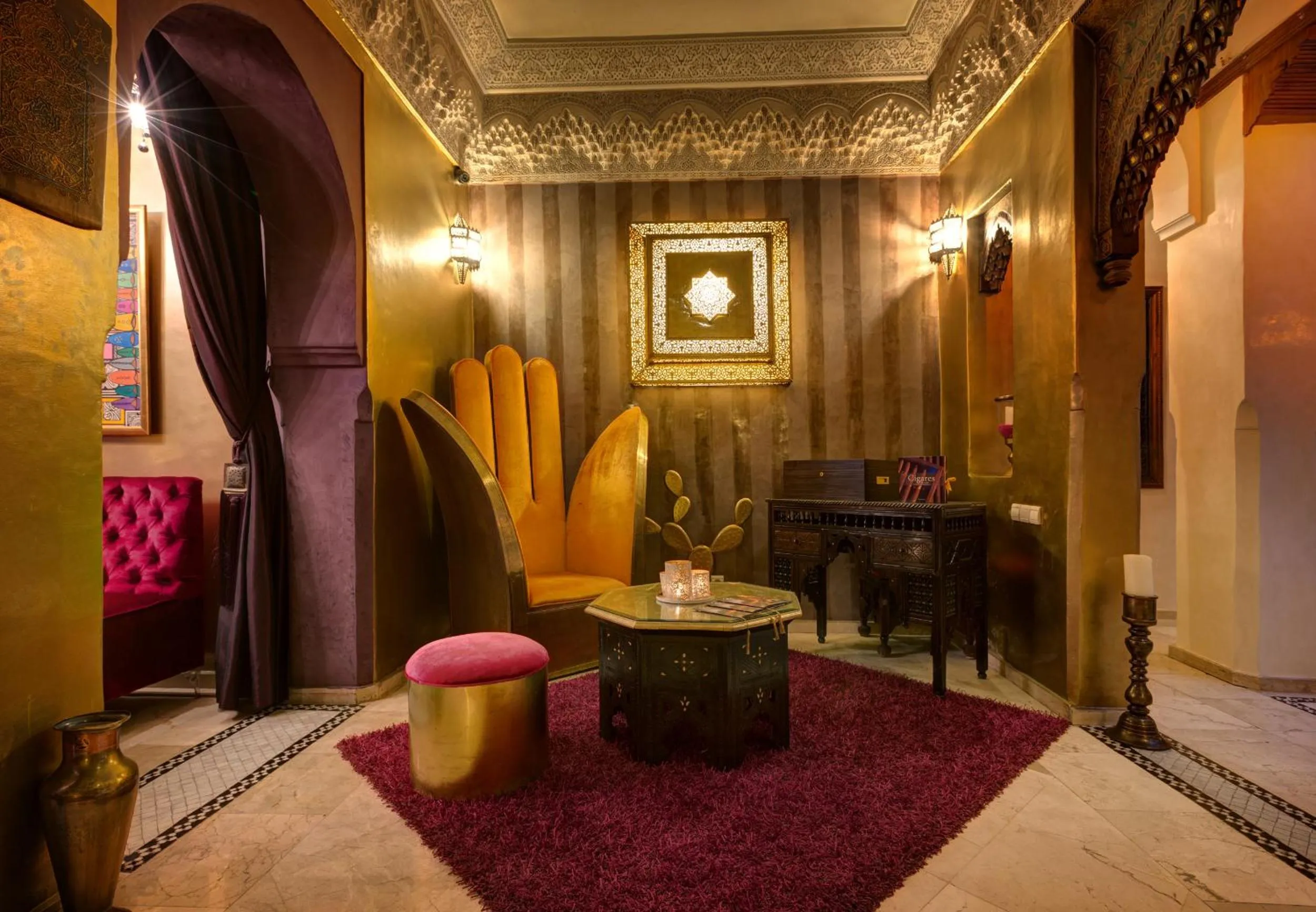 Communal lounge/ TV room in Riad Wow