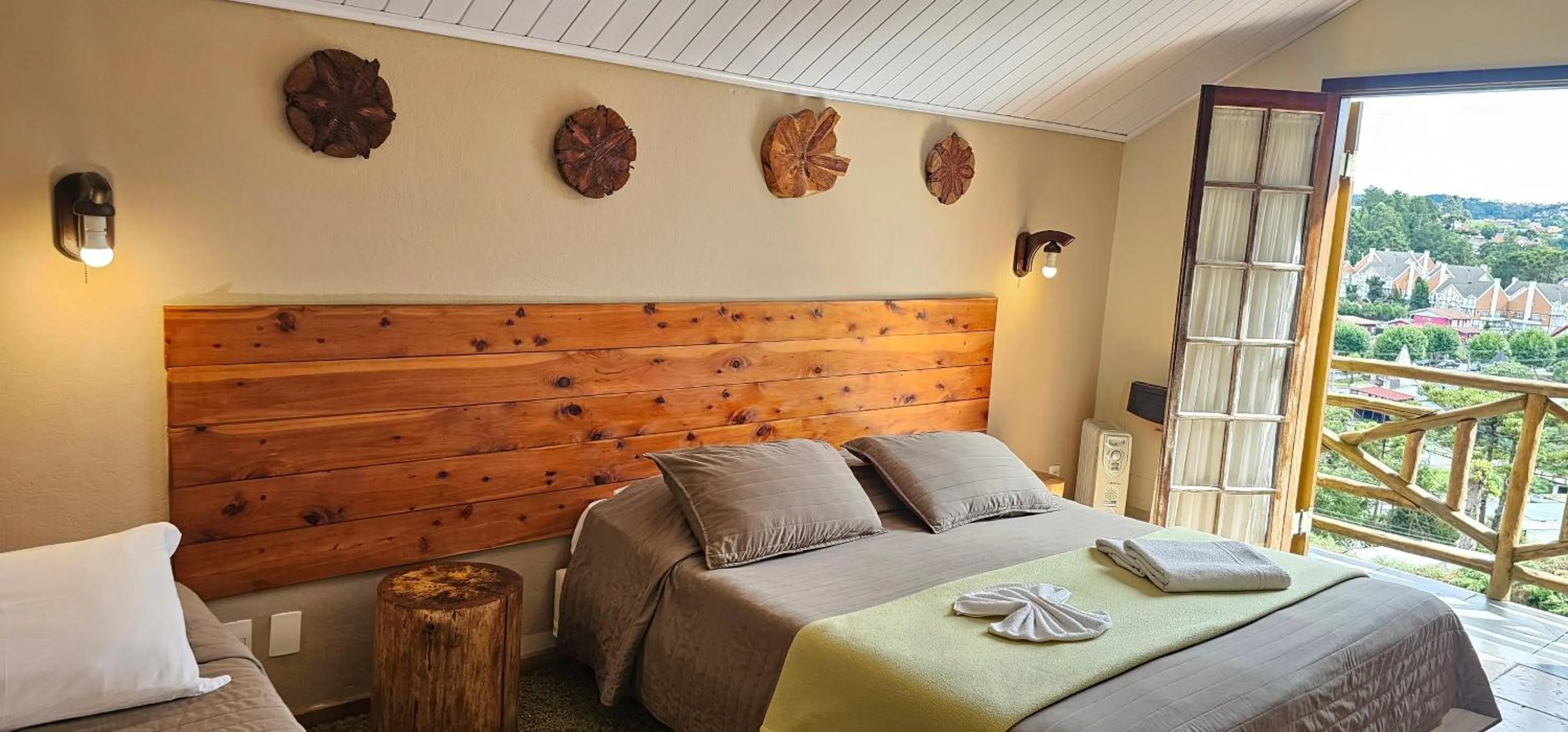 Bed in Pousada Atalaia