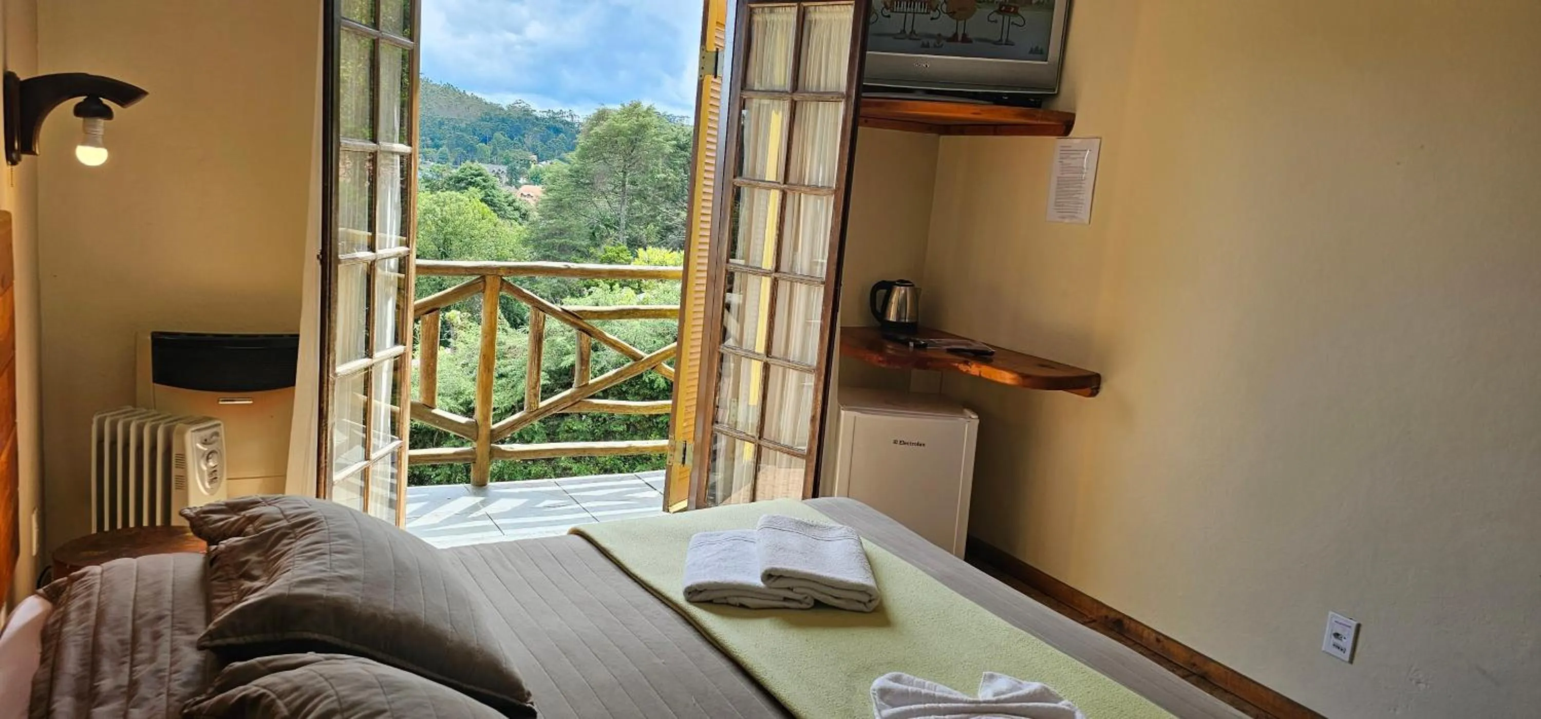 Bed in Pousada Atalaia