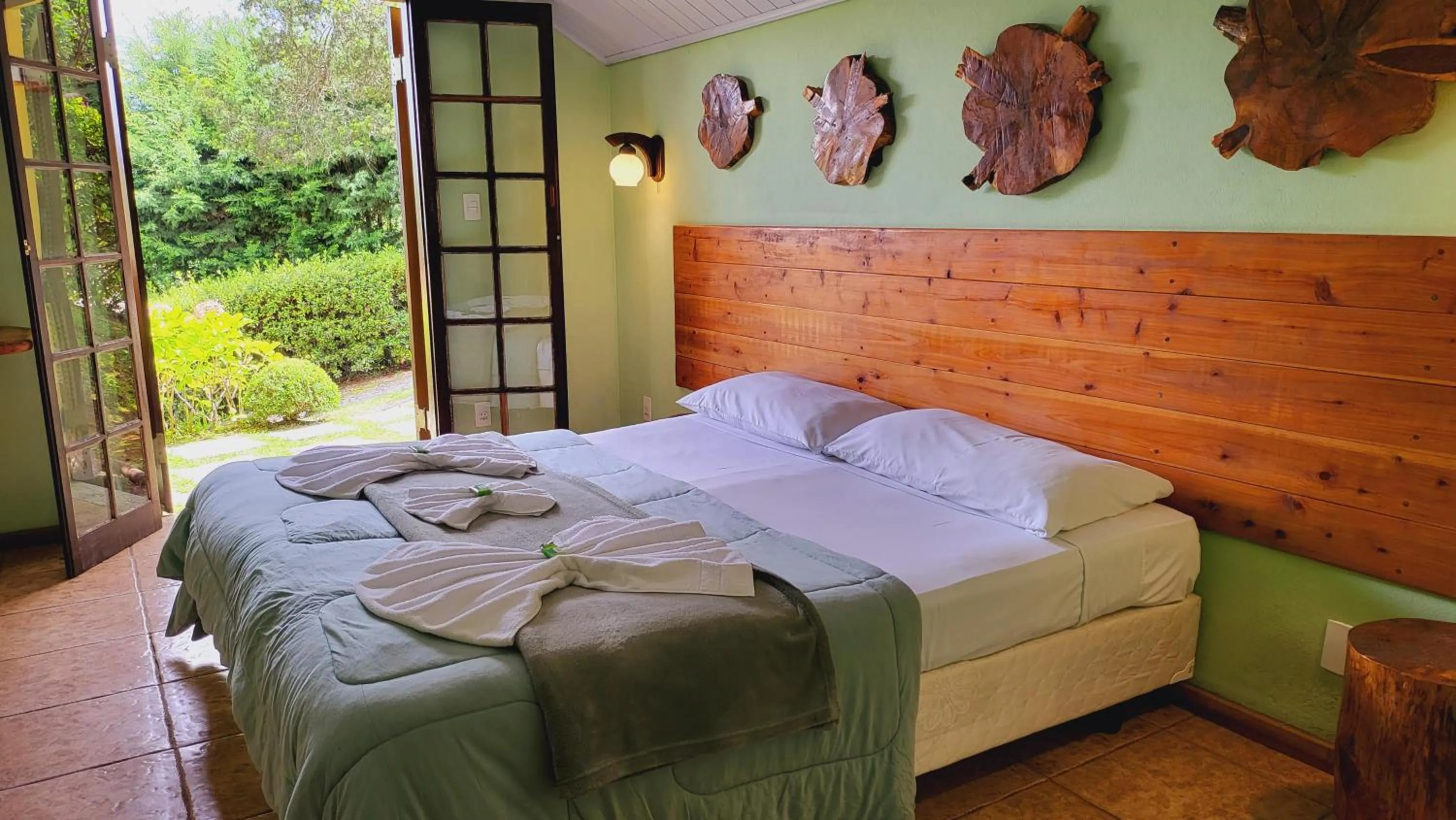 Bed in Pousada Atalaia