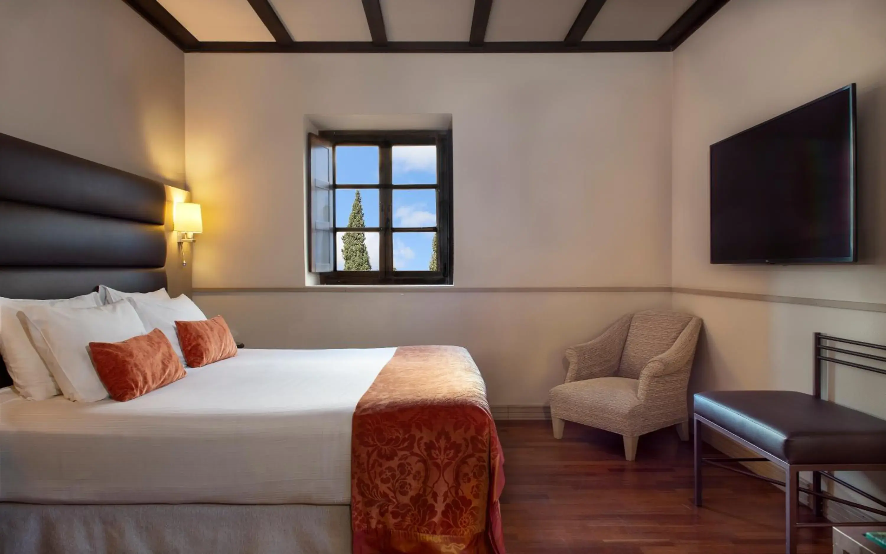 View (from property/room), Bed in Hospes Palacio de San Esteban, a Member of Design Hotels View (from property/room), Bed in Hospes Palacio de San Esteban, a Member of Design Hotels