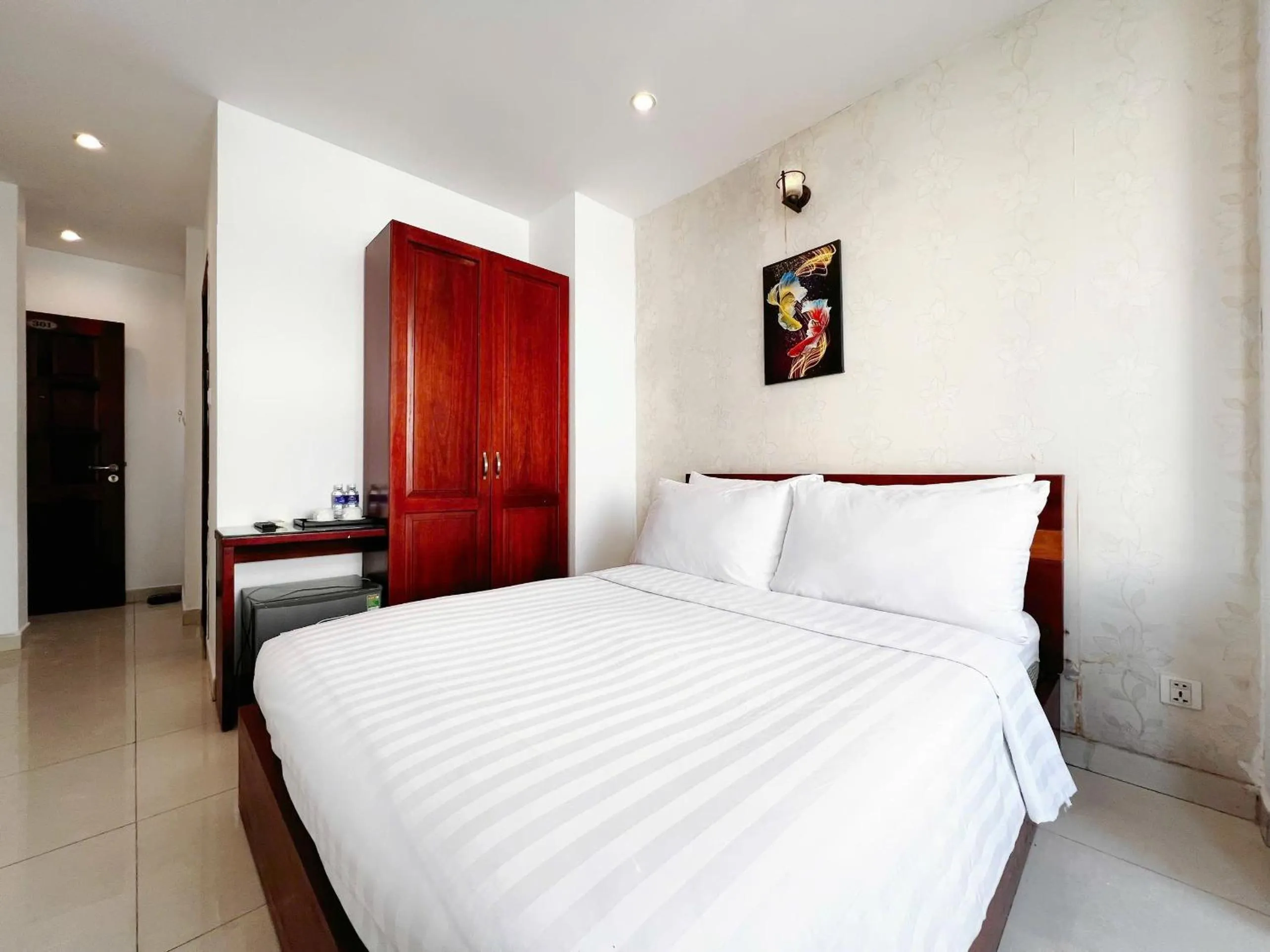 Bed in SaiGon Europe Hotel