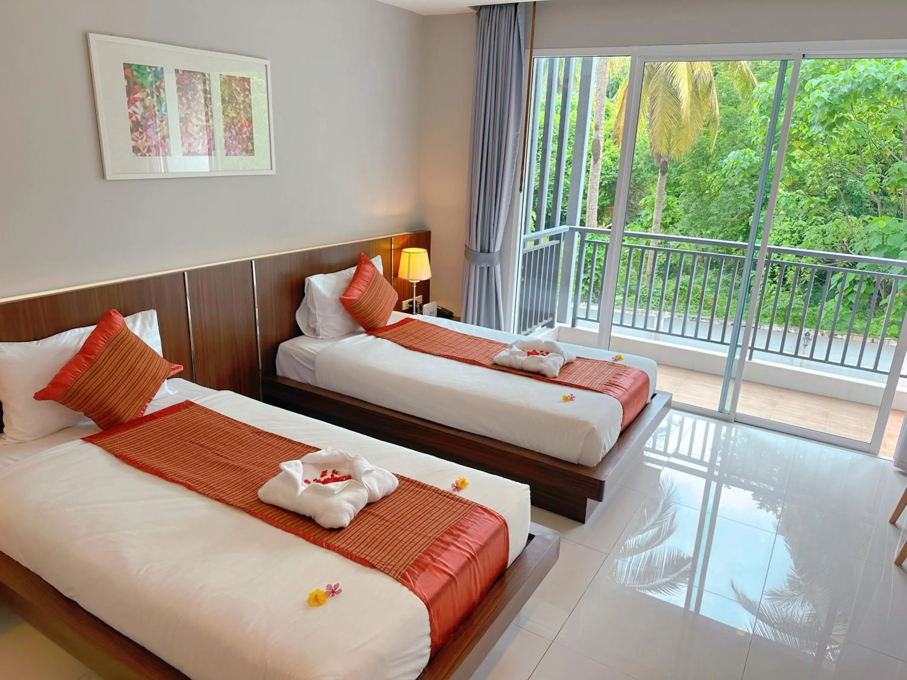 View (from property/room), Bed in Ahad Suite Aonang