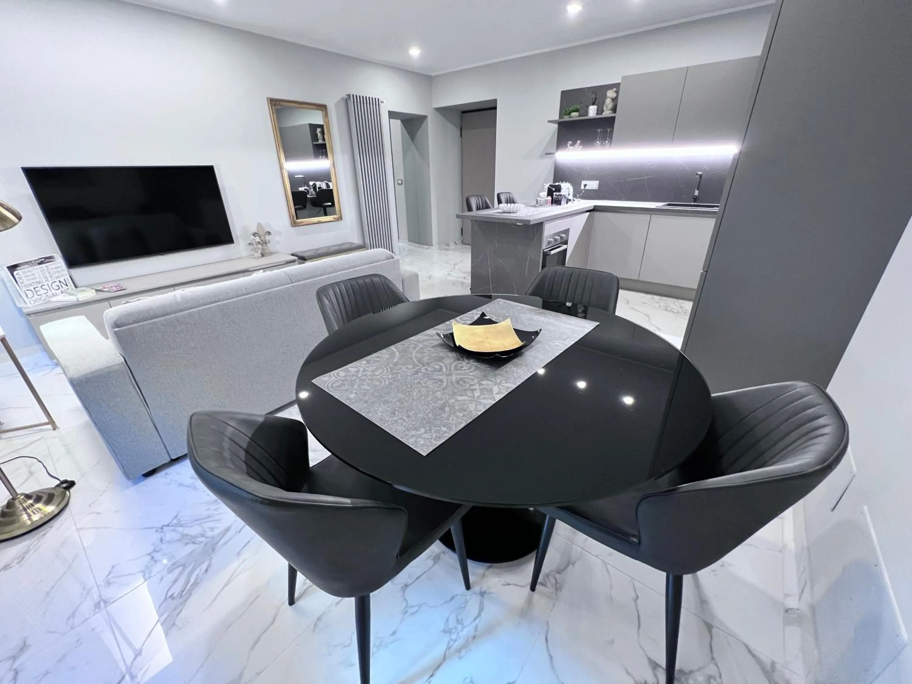 Seating area in Le Porte luxury apartment