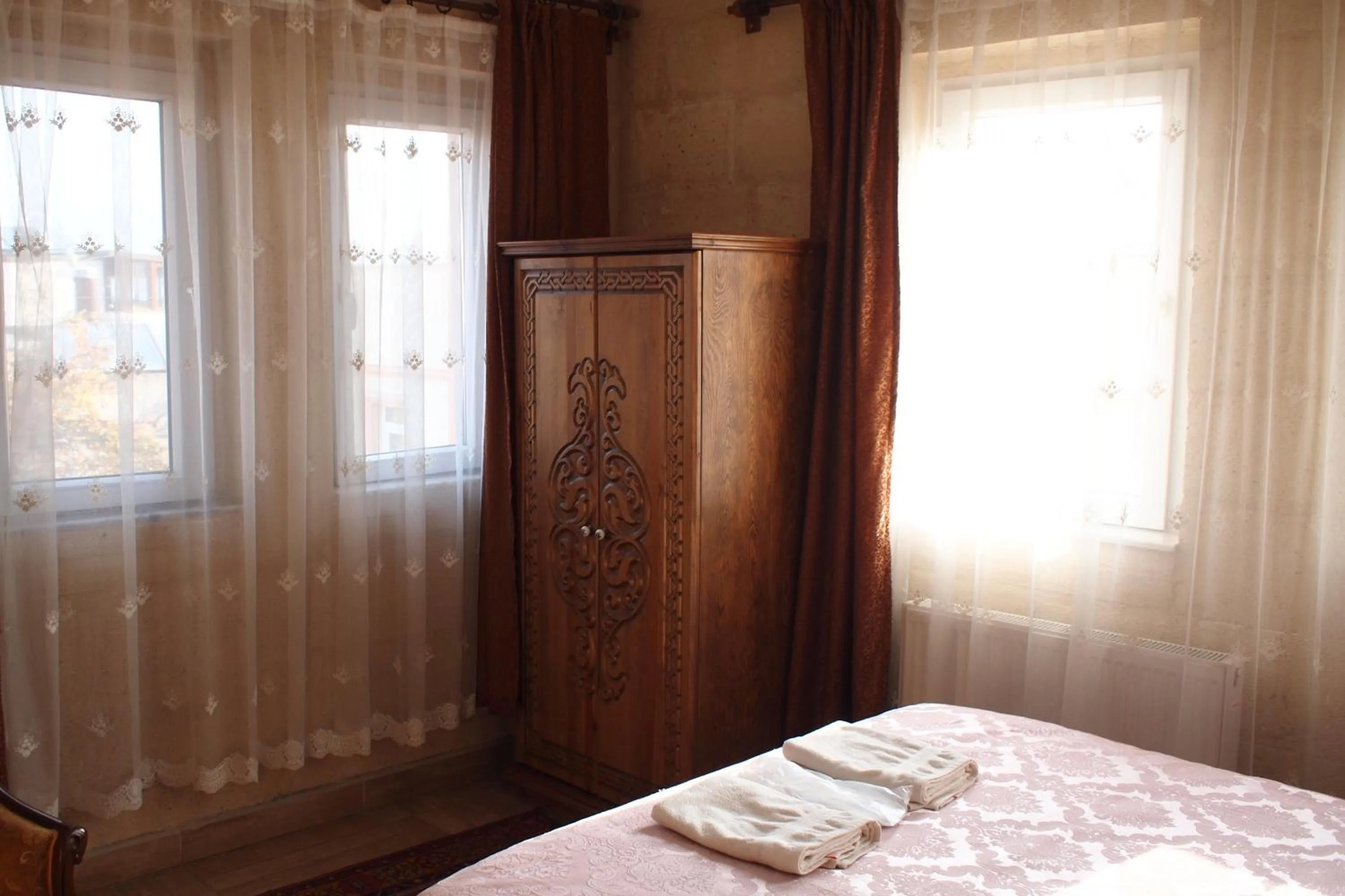 Bed in Emre's Stone House