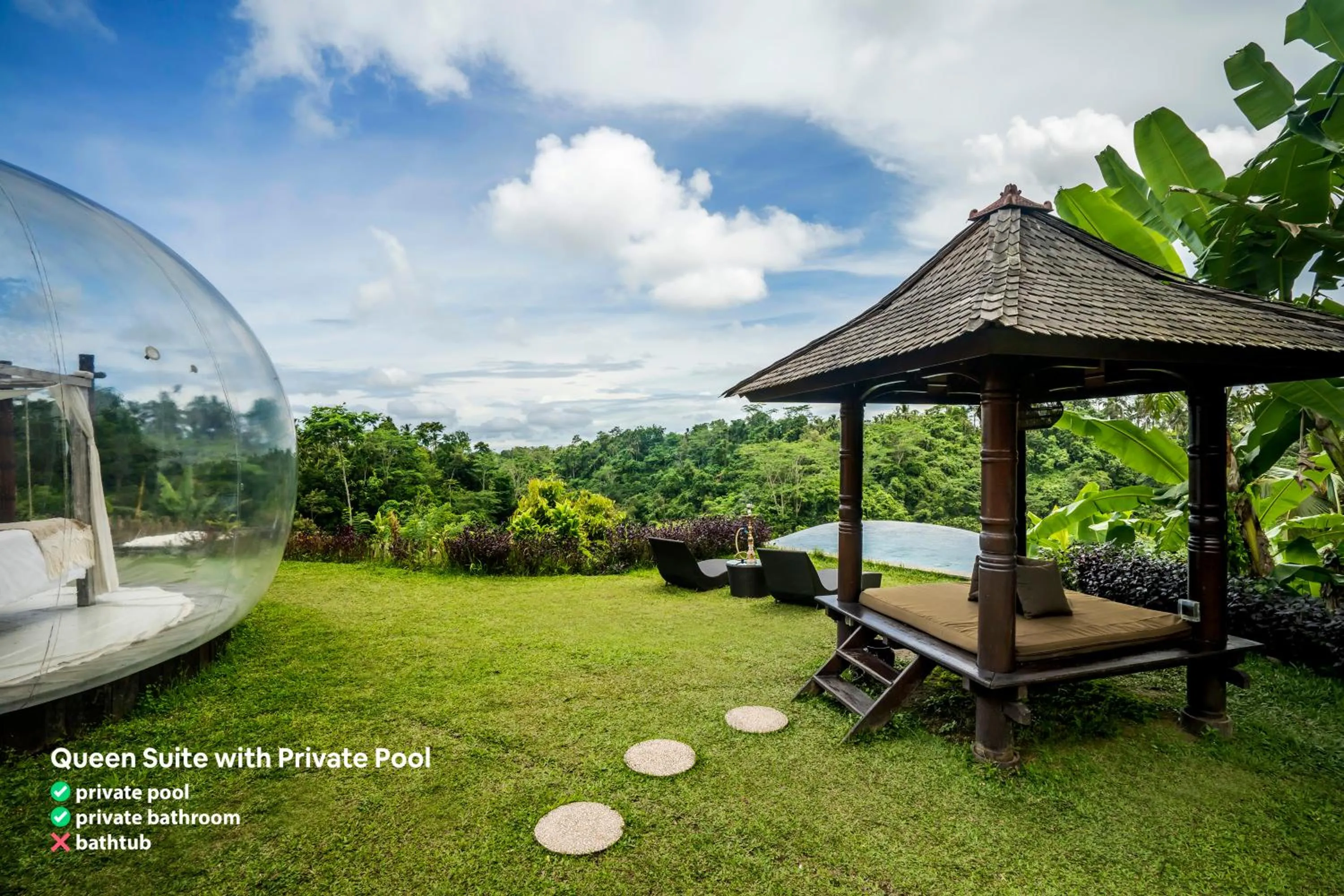 Patio in Bubble Hotel Bali Ubud - Adults Only