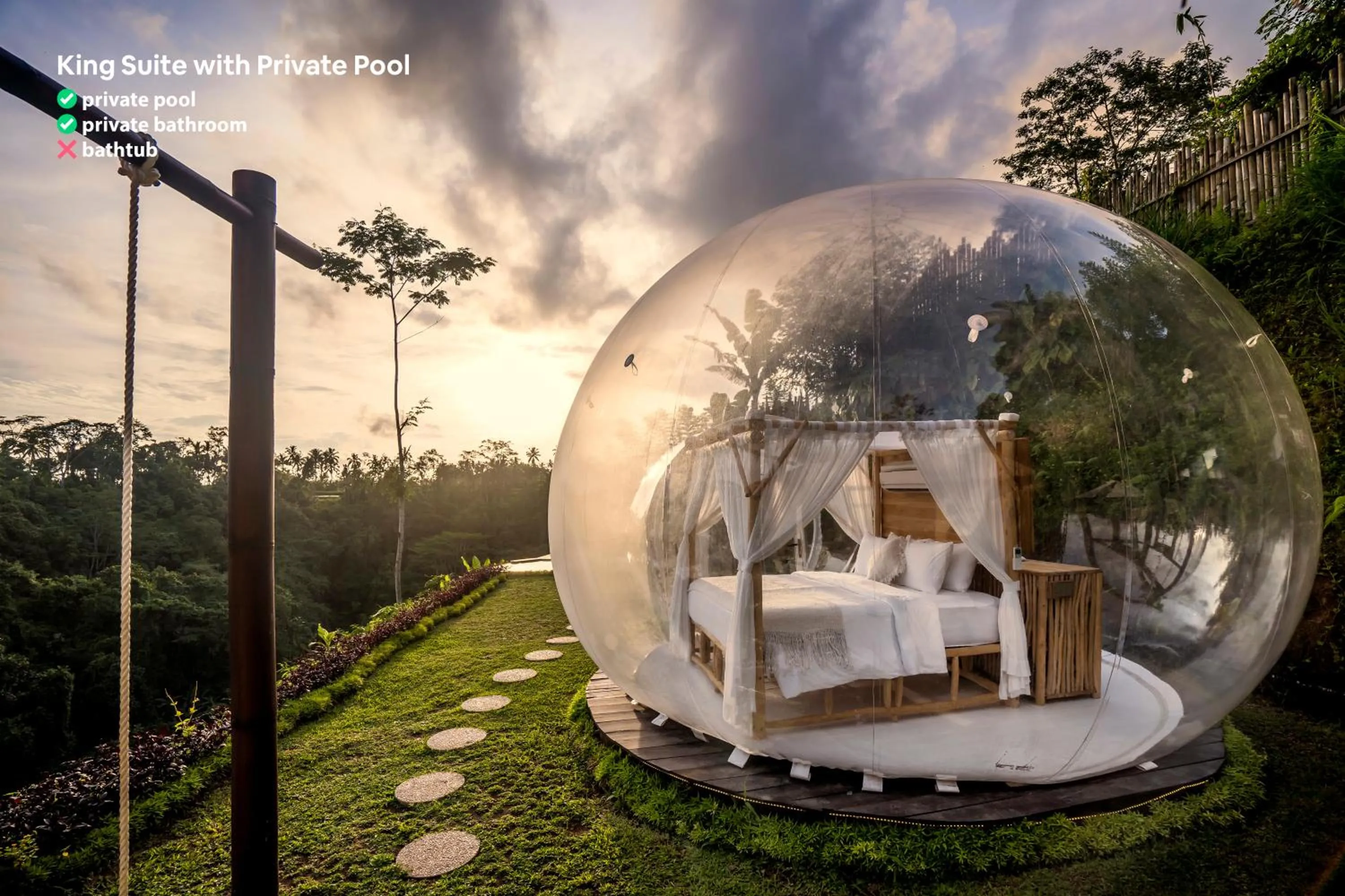 Patio in Bubble Hotel Bali Ubud - Adults Only