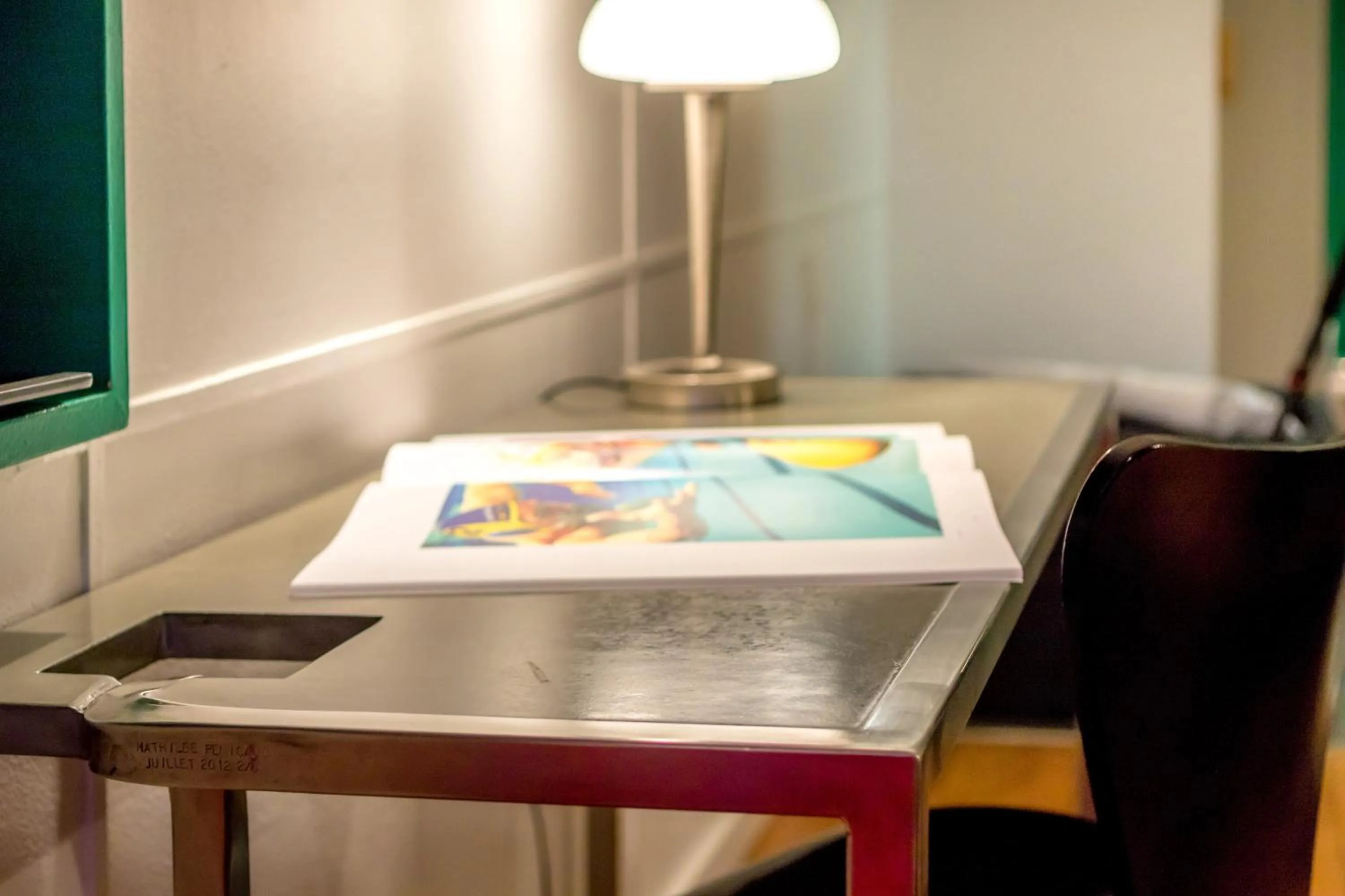 Seating area in Hotel le Corbusier