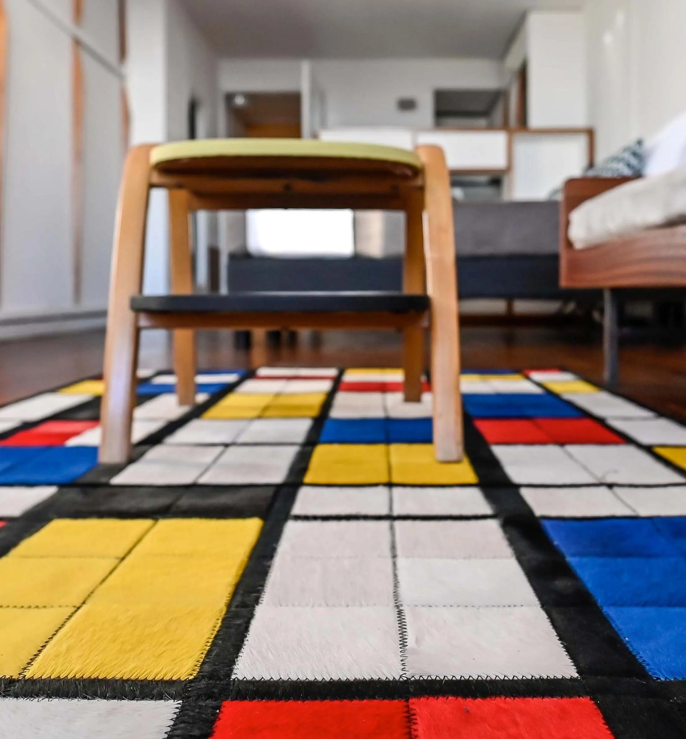 Decorative detail, Bed in Hotel le Corbusier