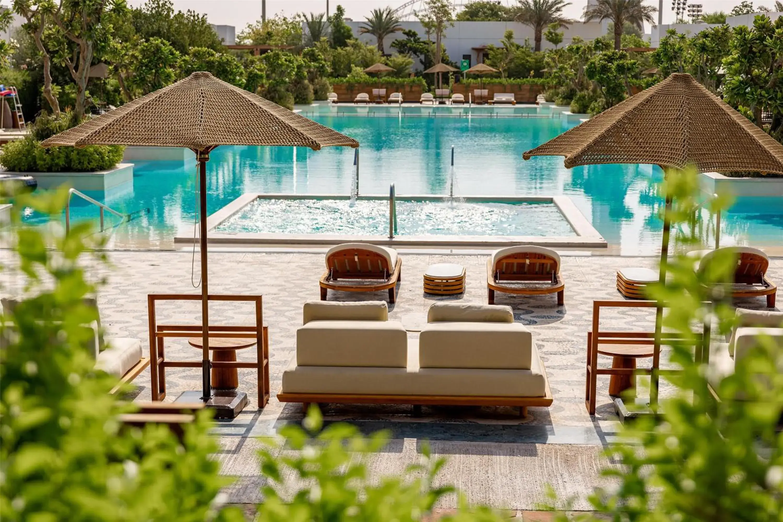 Pool view in Maysan Doha, LXR Hotels & Resorts Pool view in Maysan Doha, LXR Hotels & Resorts