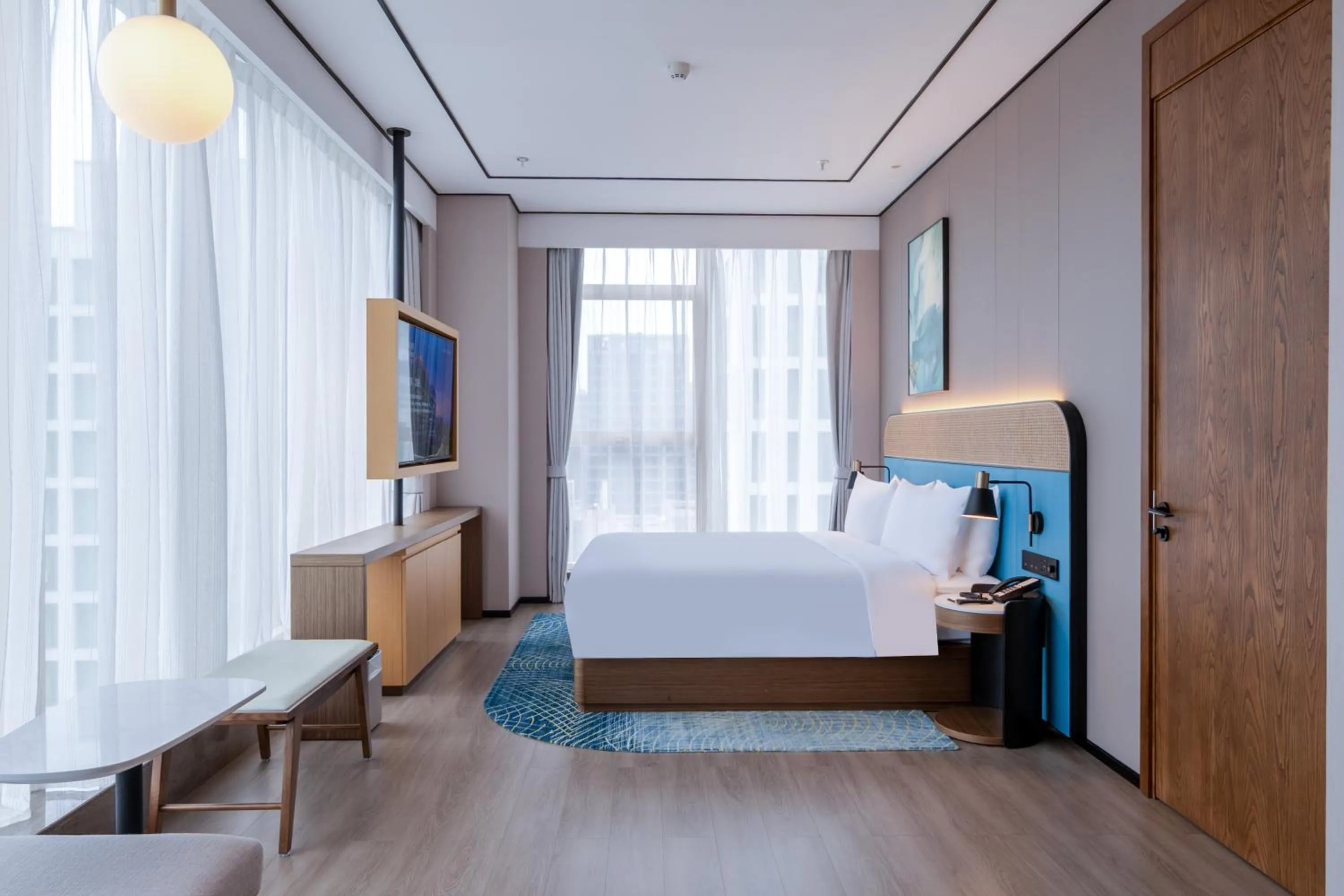 Bedroom, Bed in Hilton Garden Inn Hangzhou Xixi Zijingang