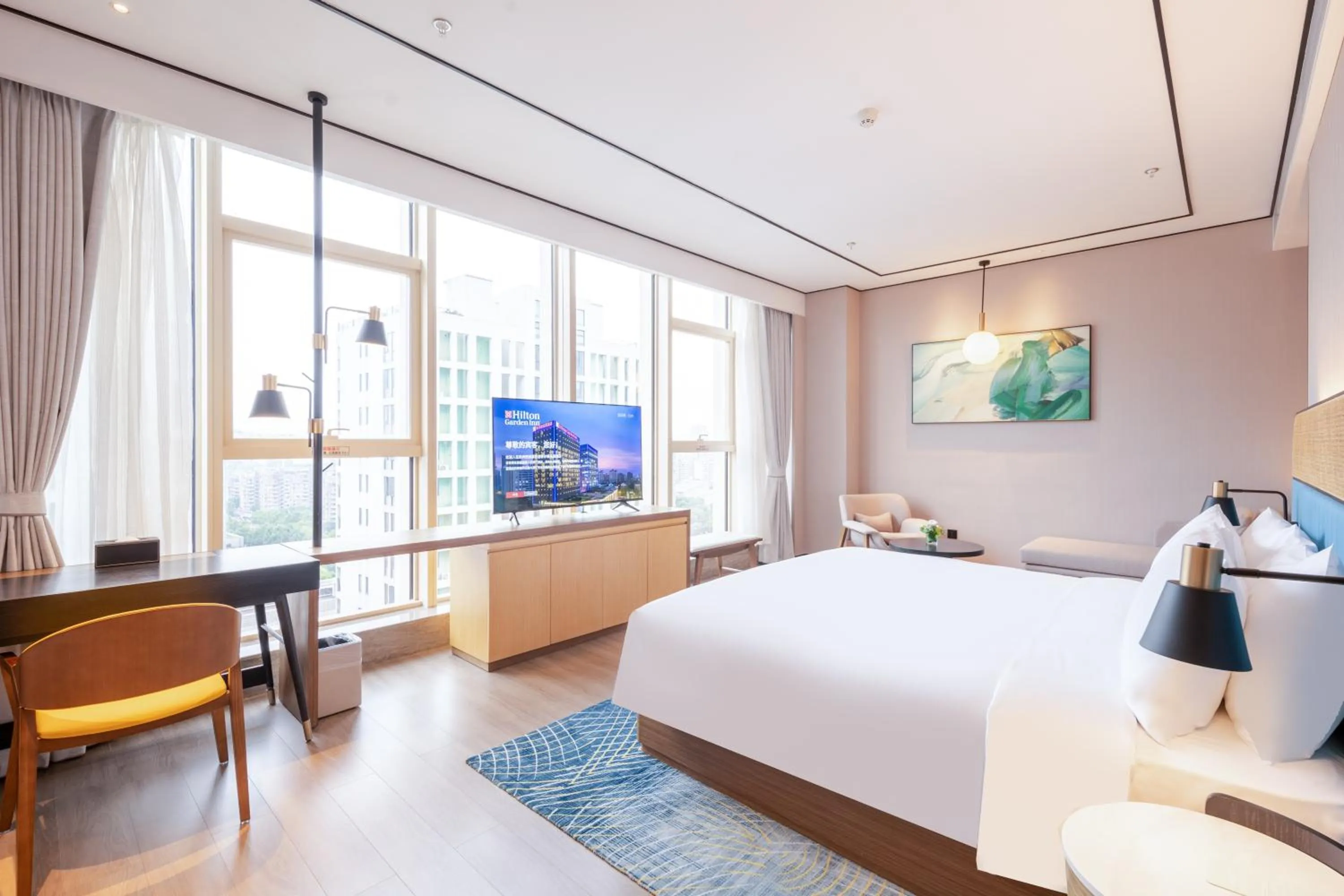 Bed in Hilton Garden Inn Hangzhou Xixi Zijingang