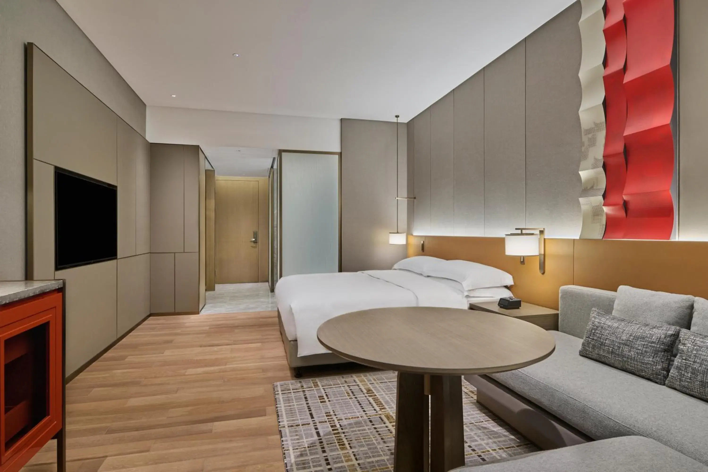 Bedroom, Bed in DoubleTree by Hilton Jiangxi Fuzhou Bedroom, Bed in DoubleTree by Hilton Jiangxi Fuzhou