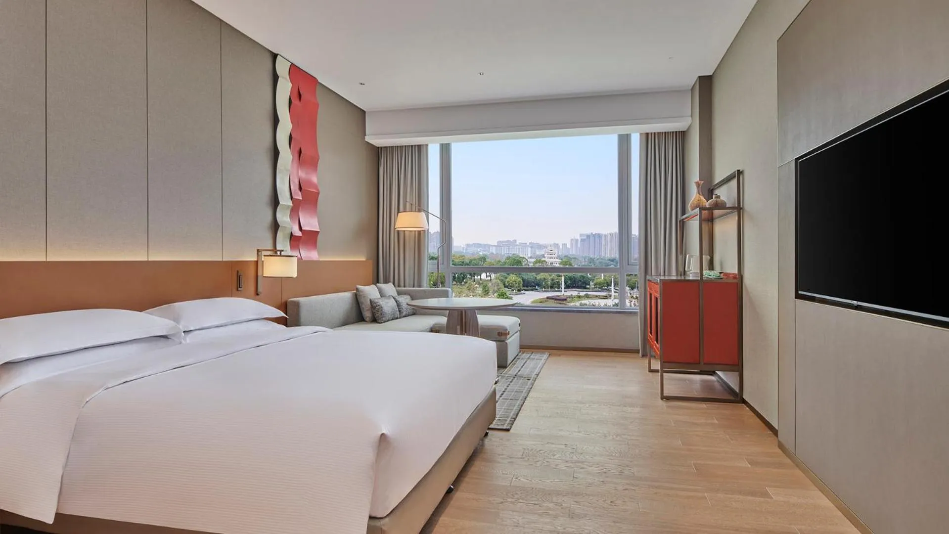 Bed in DoubleTree by Hilton Jiangxi Fuzhou