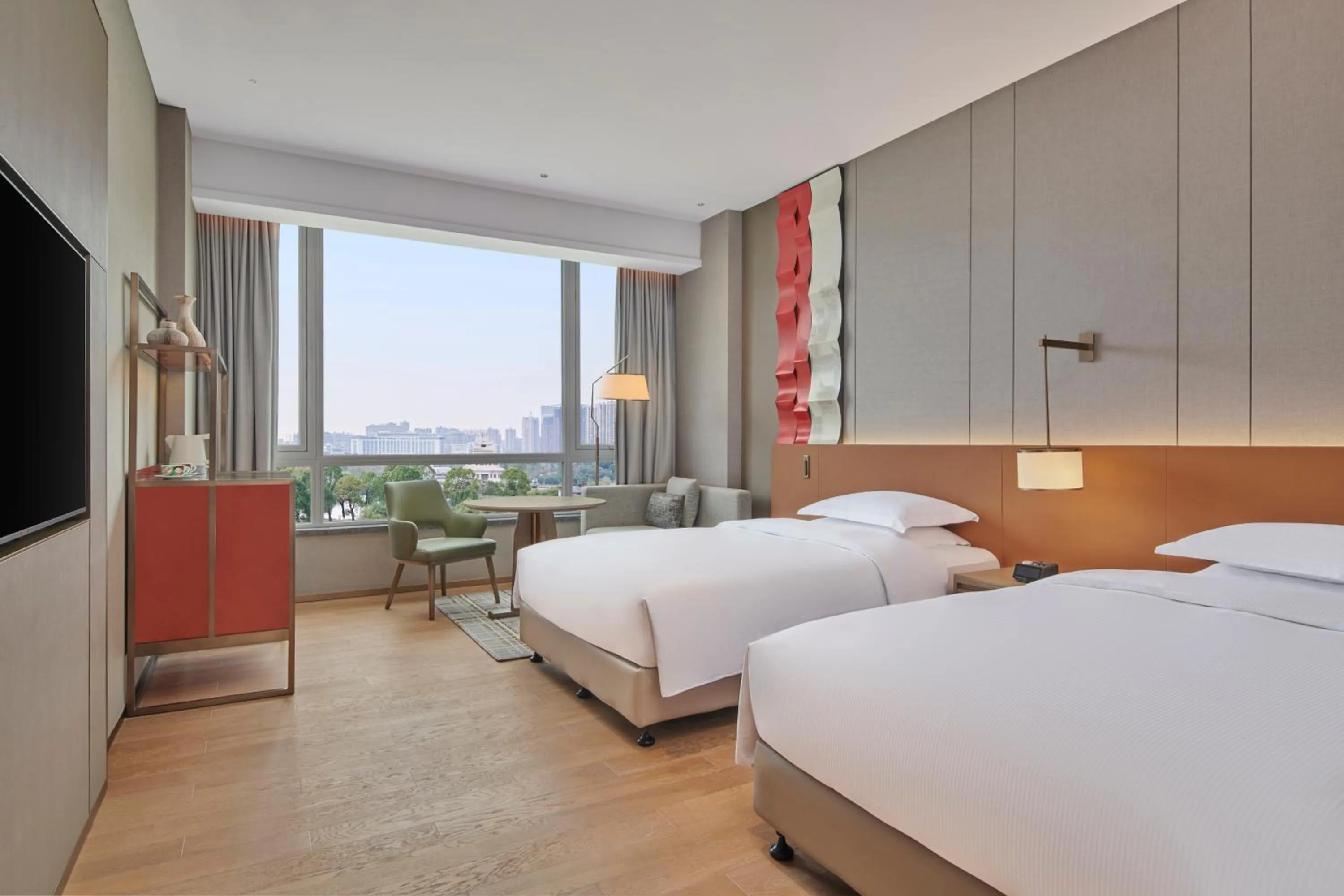 Bedroom, Bed in DoubleTree by Hilton Jiangxi Fuzhou