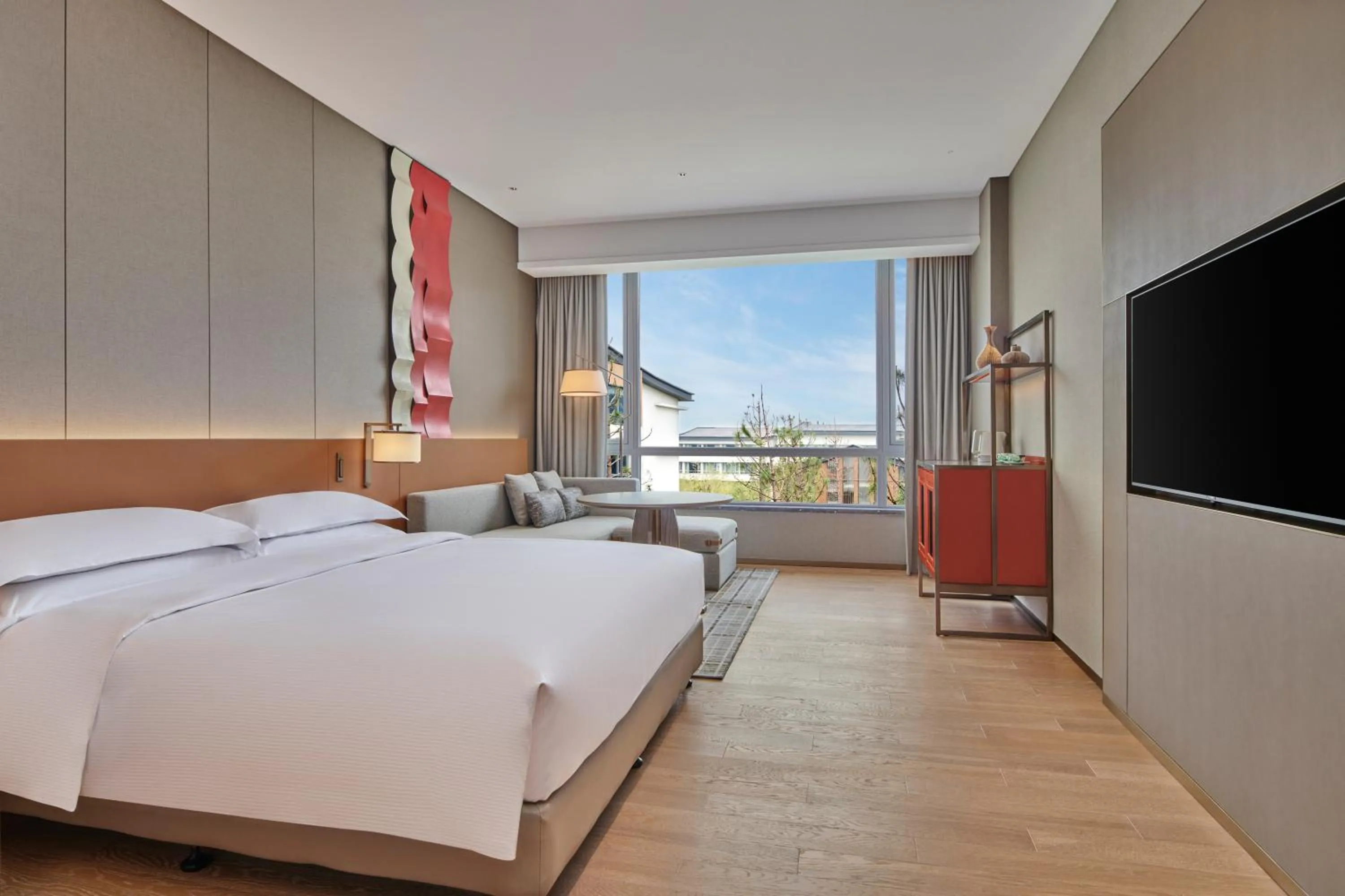 Bed in DoubleTree by Hilton Jiangxi Fuzhou