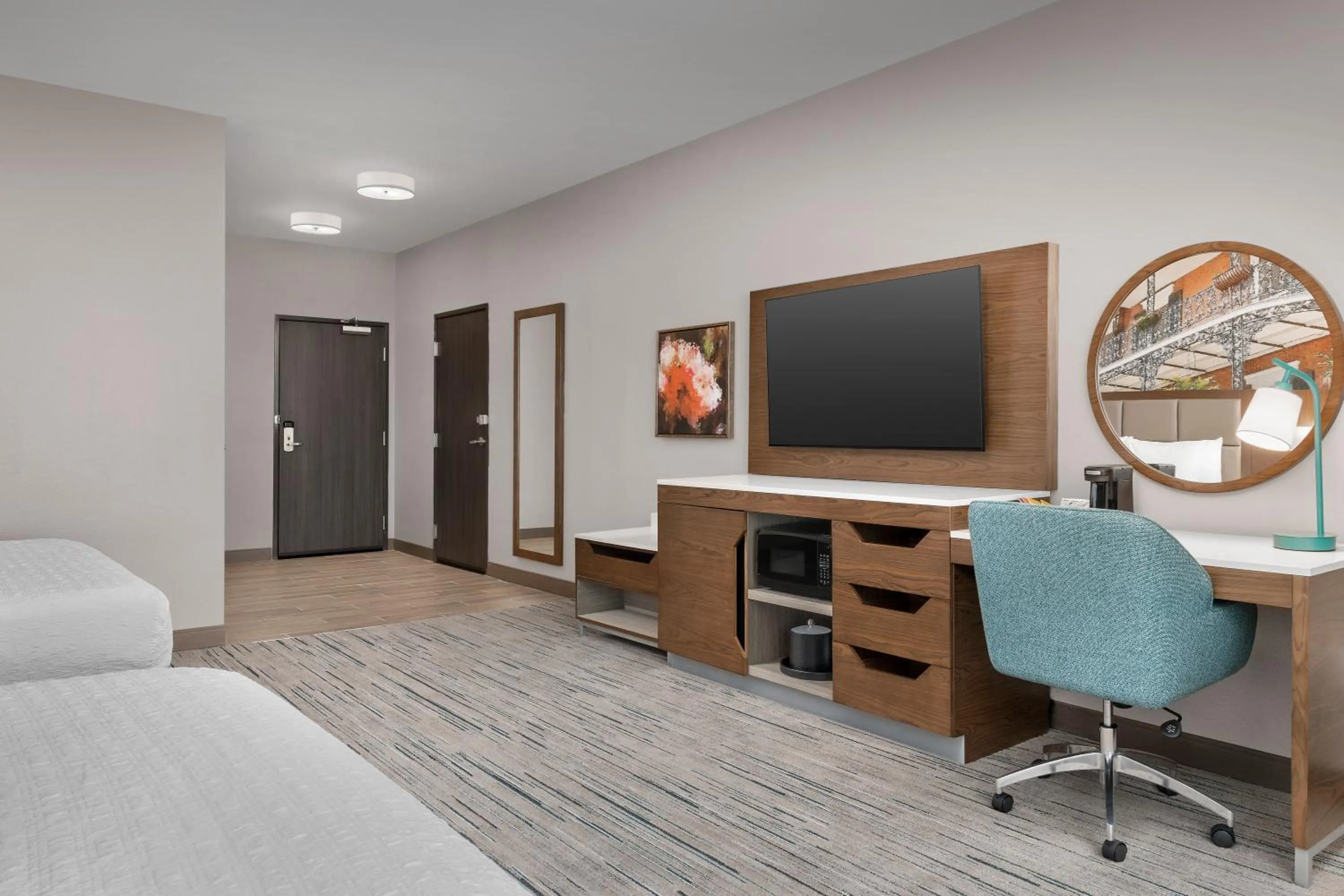 Bed in Hampton Inn New Orleans French Quarter Market Area