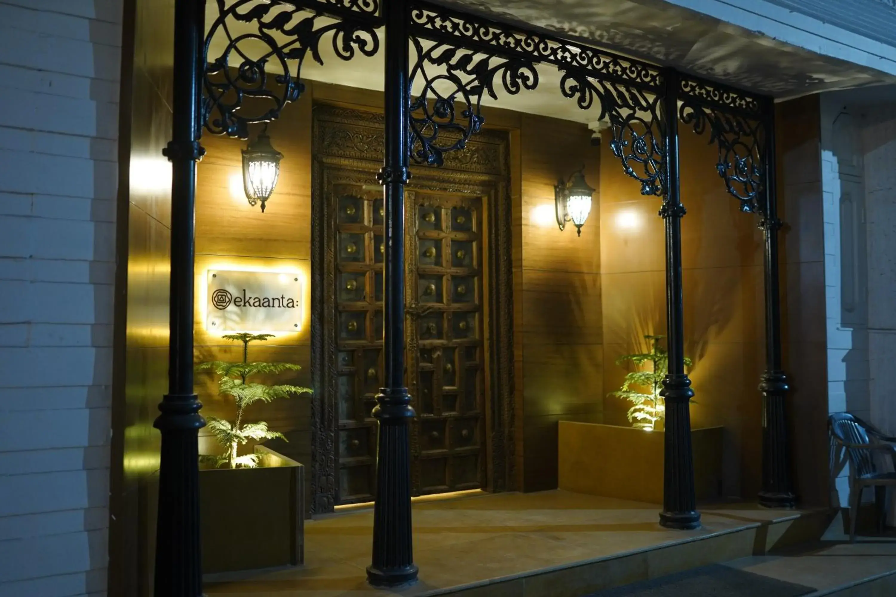 Facade/entrance in EKAANTA Facade/entrance in EKAANTA