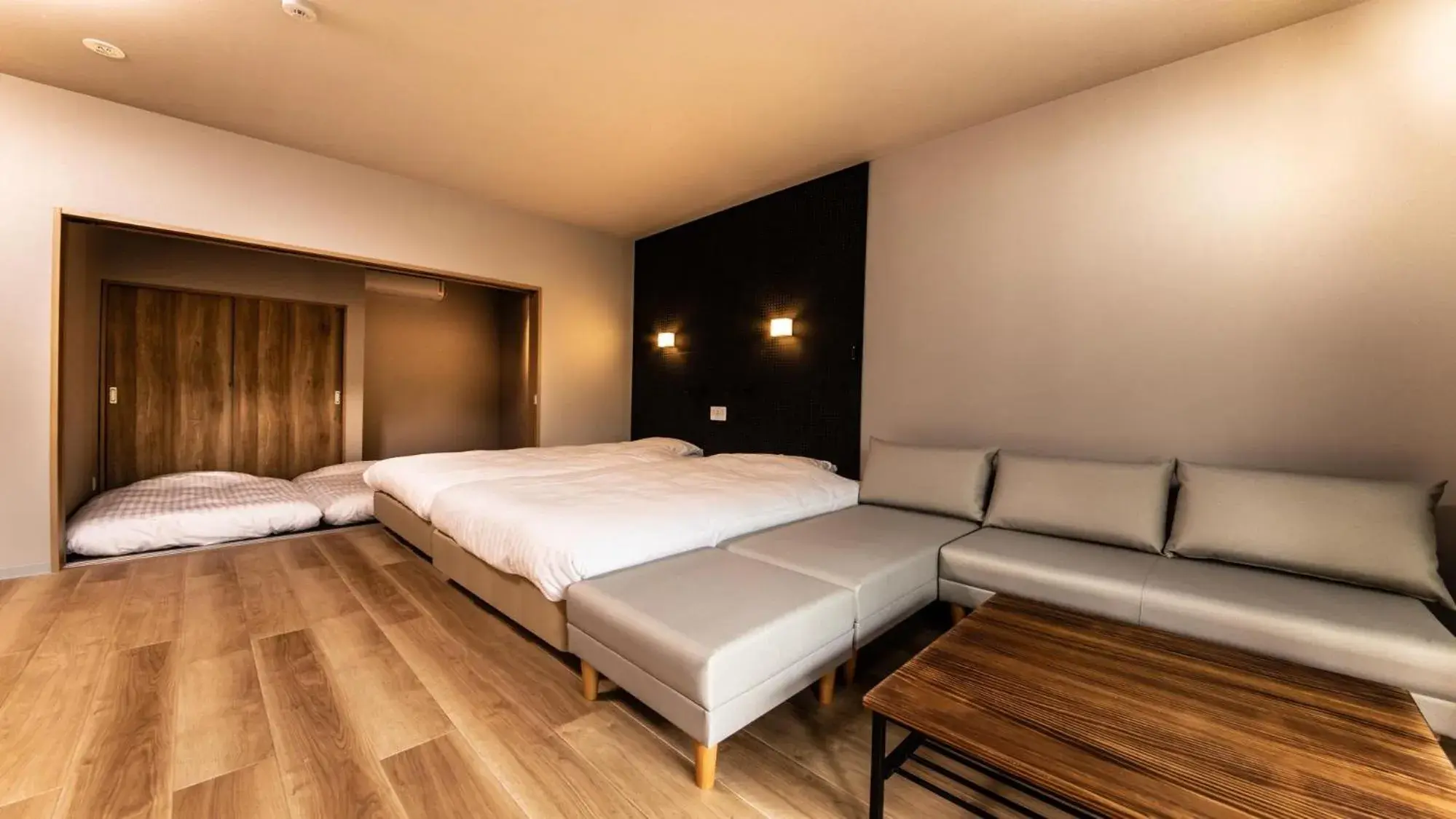 Bed in Rakuten STAY MOTEL Nikko Kinugawa Standard Room Bed in Rakuten STAY MOTEL Nikko Kinugawa Standard Room