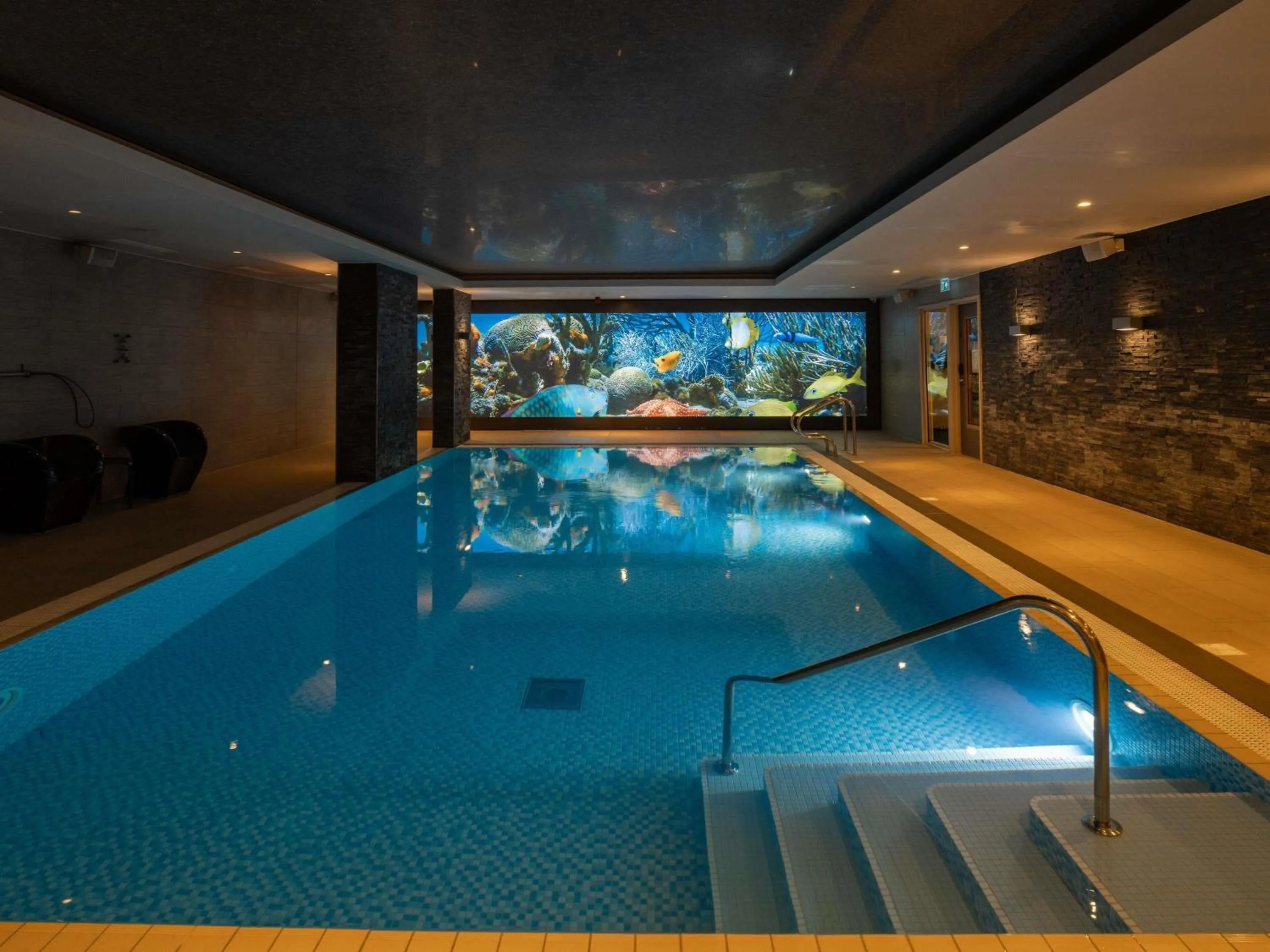 Pool view in Novotel London Brentford