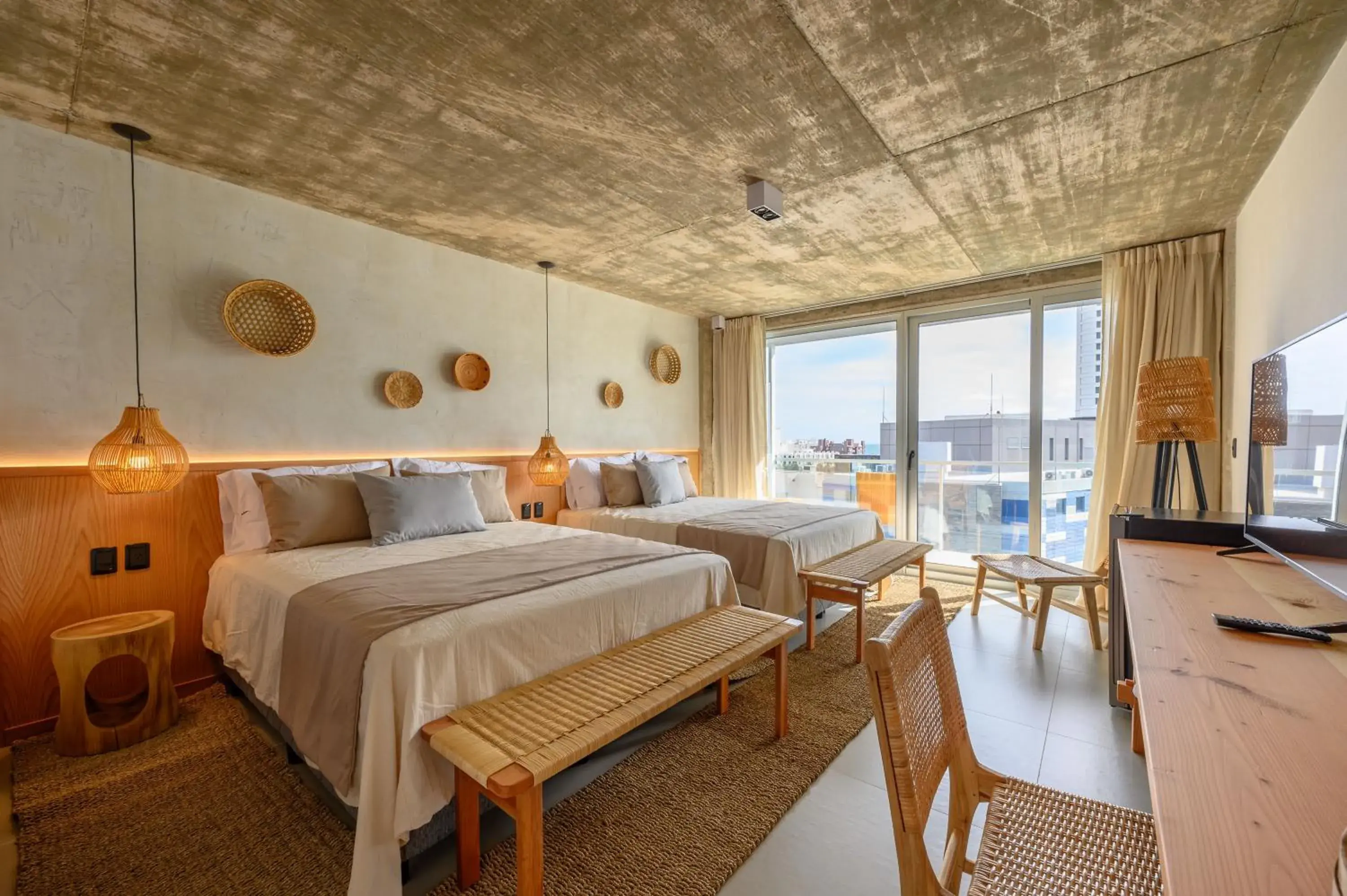 Deluxe Double Room with Two Double Beds in Ambar Hotel Deluxe Double Room with Two Double Beds in Ambar Hotel