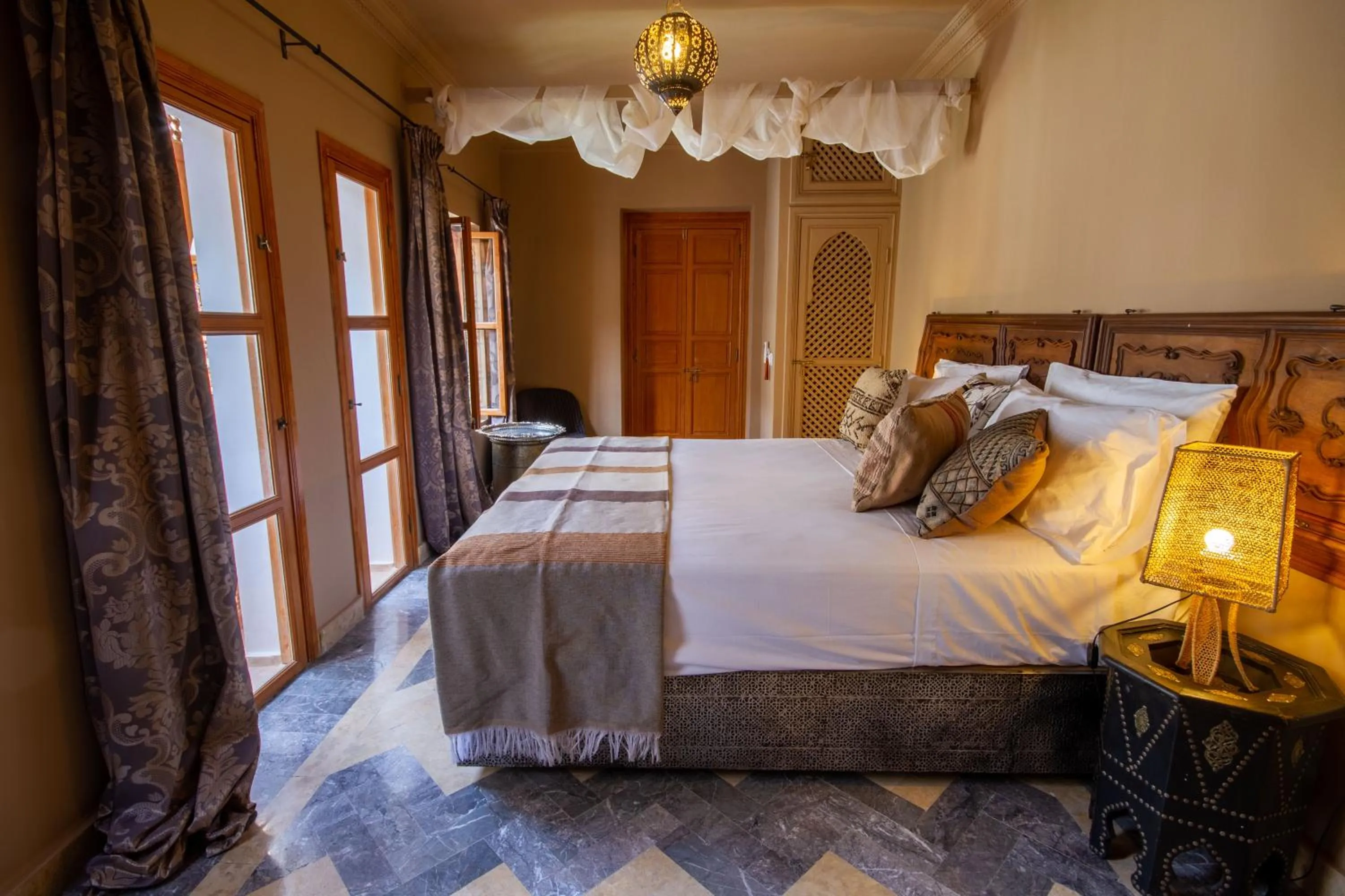 Bed in Riad SofYan & Spa