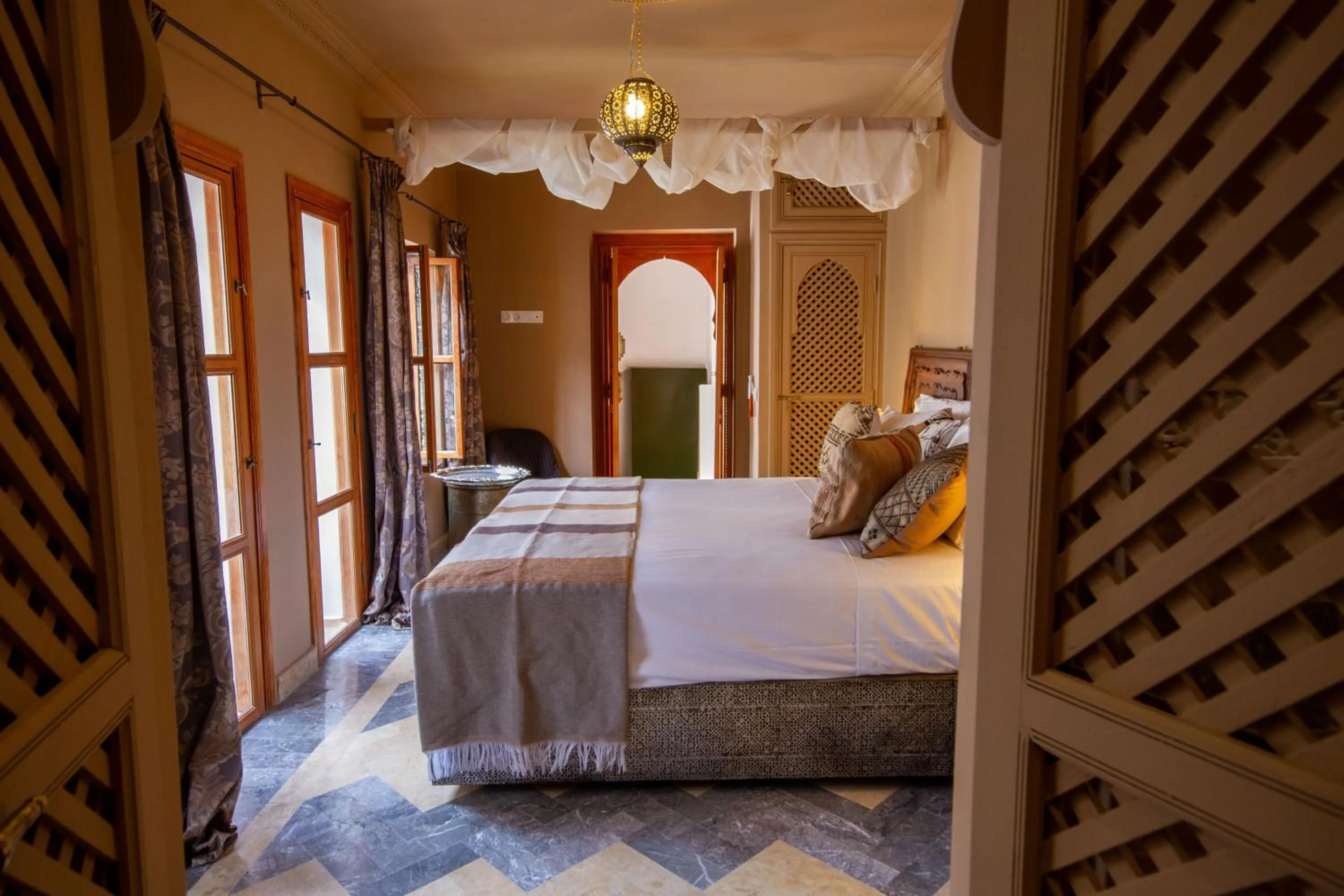 Bed in Riad SofYan & Spa