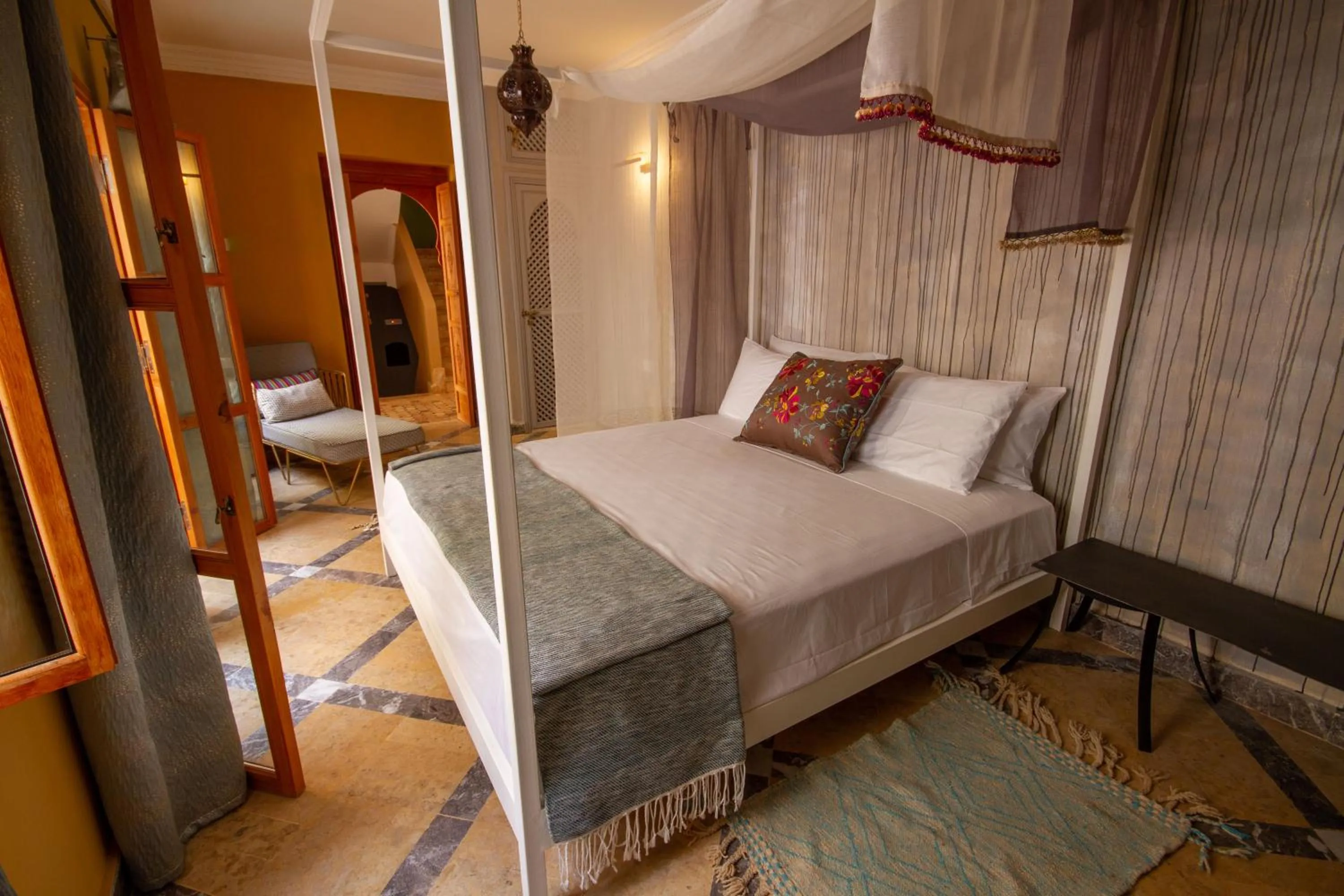 Bed in Riad SofYan & Spa