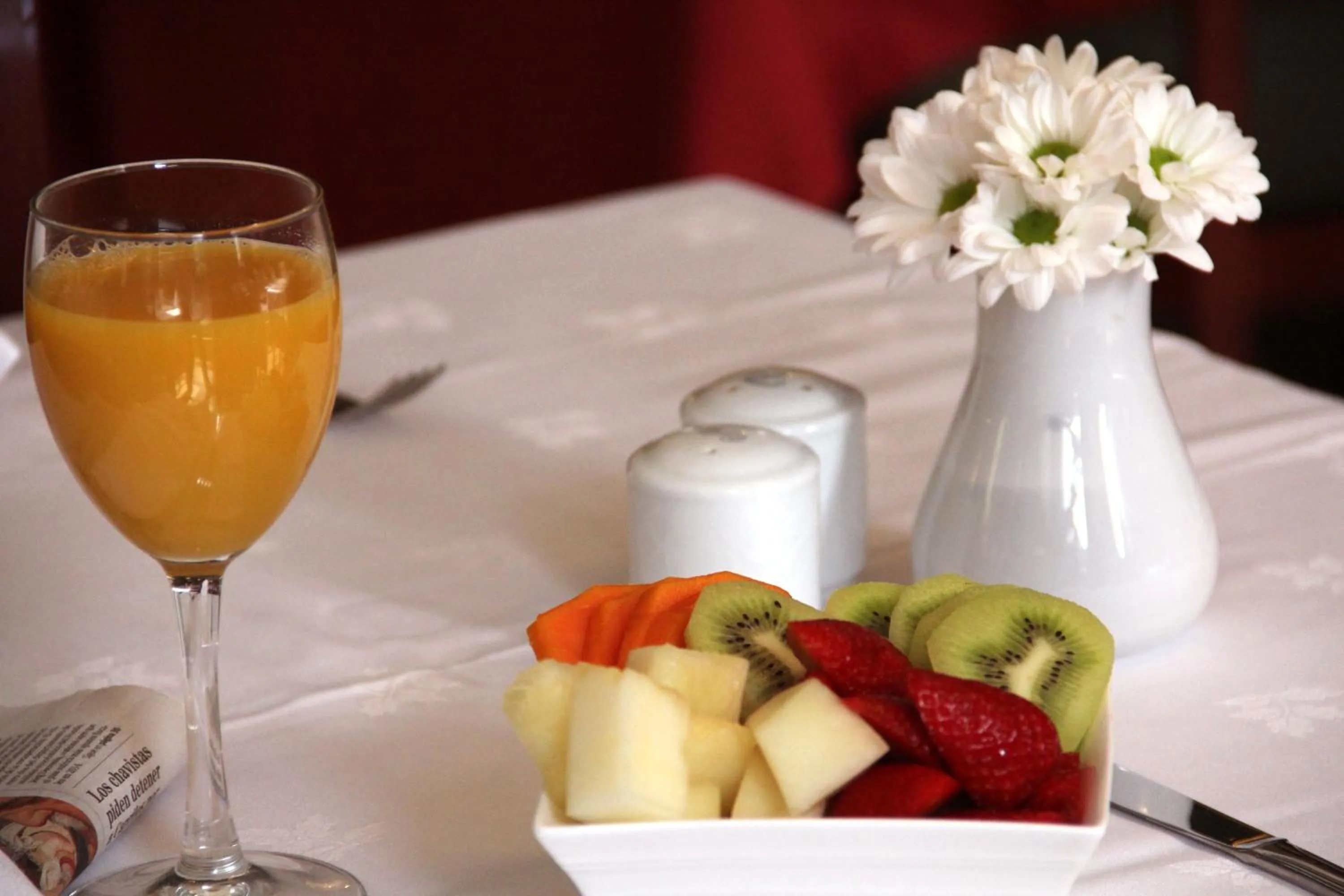 Food and drinks in Hotel Principe Paz