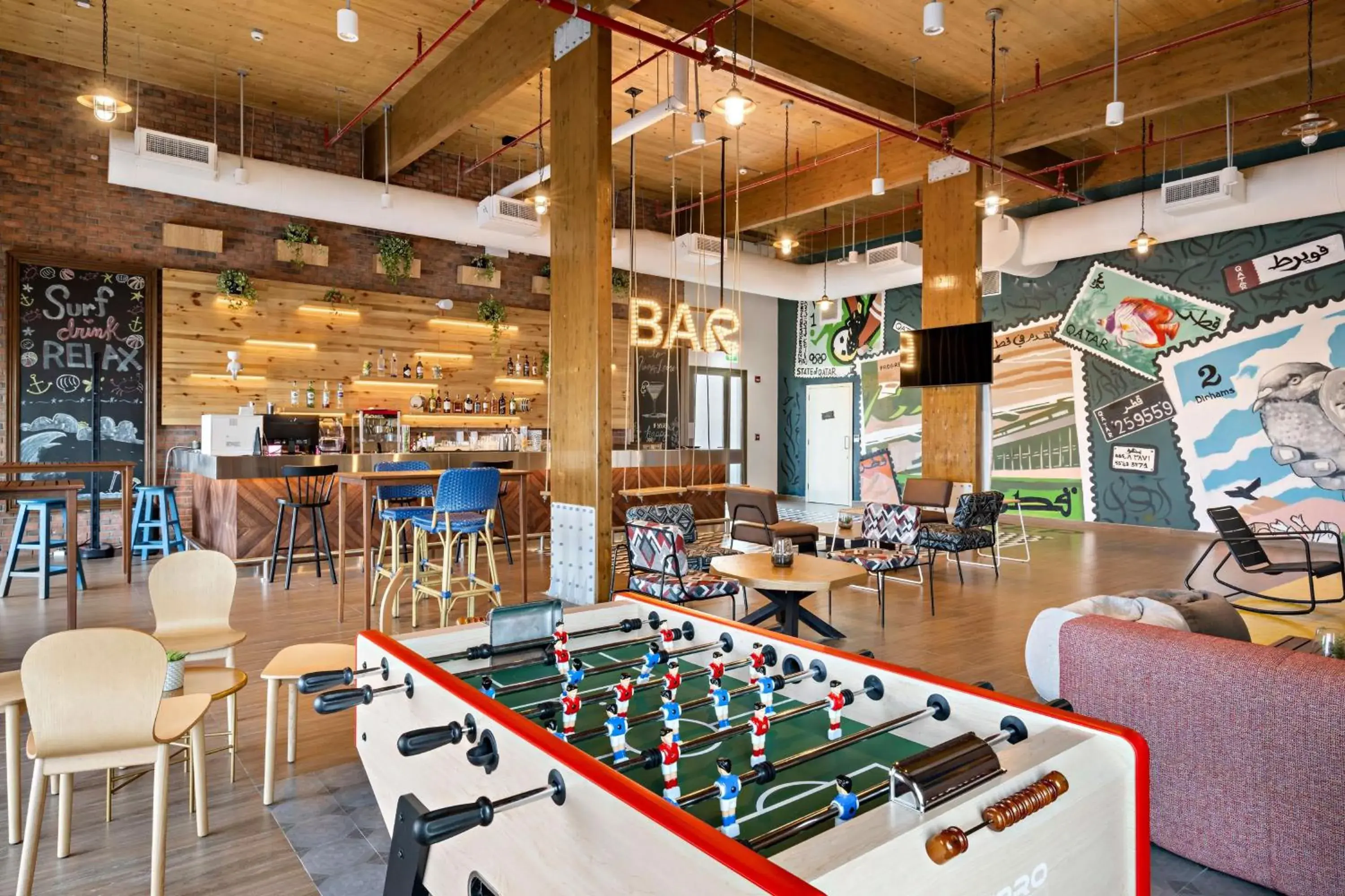 Lounge or bar in Fuwairit Kite Beach, Tapestry Collection By Hilton Lounge or bar in Fuwairit Kite Beach, Tapestry Collection By Hilton