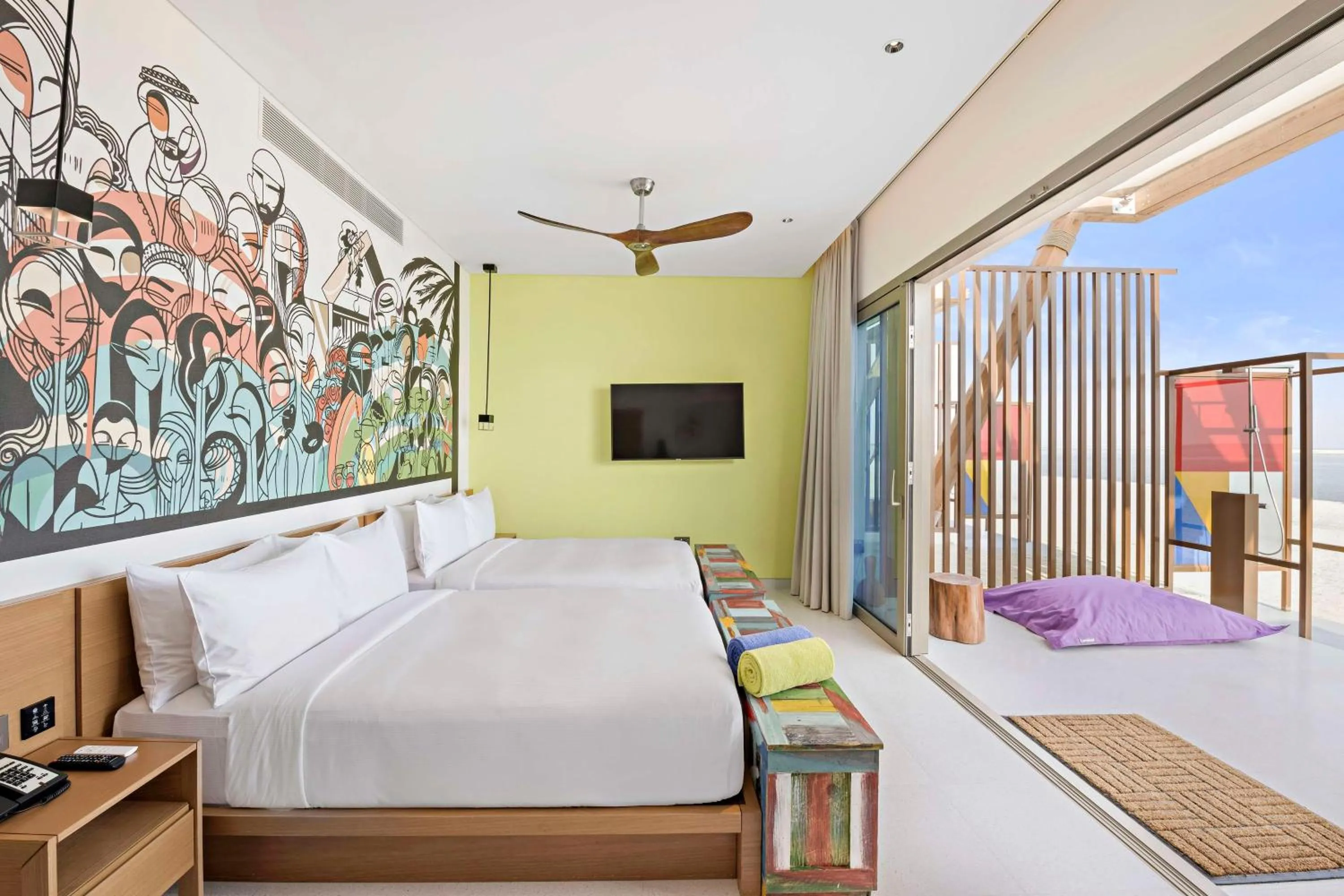 Bed in Fuwairit Kite Beach, Tapestry Collection By Hilton