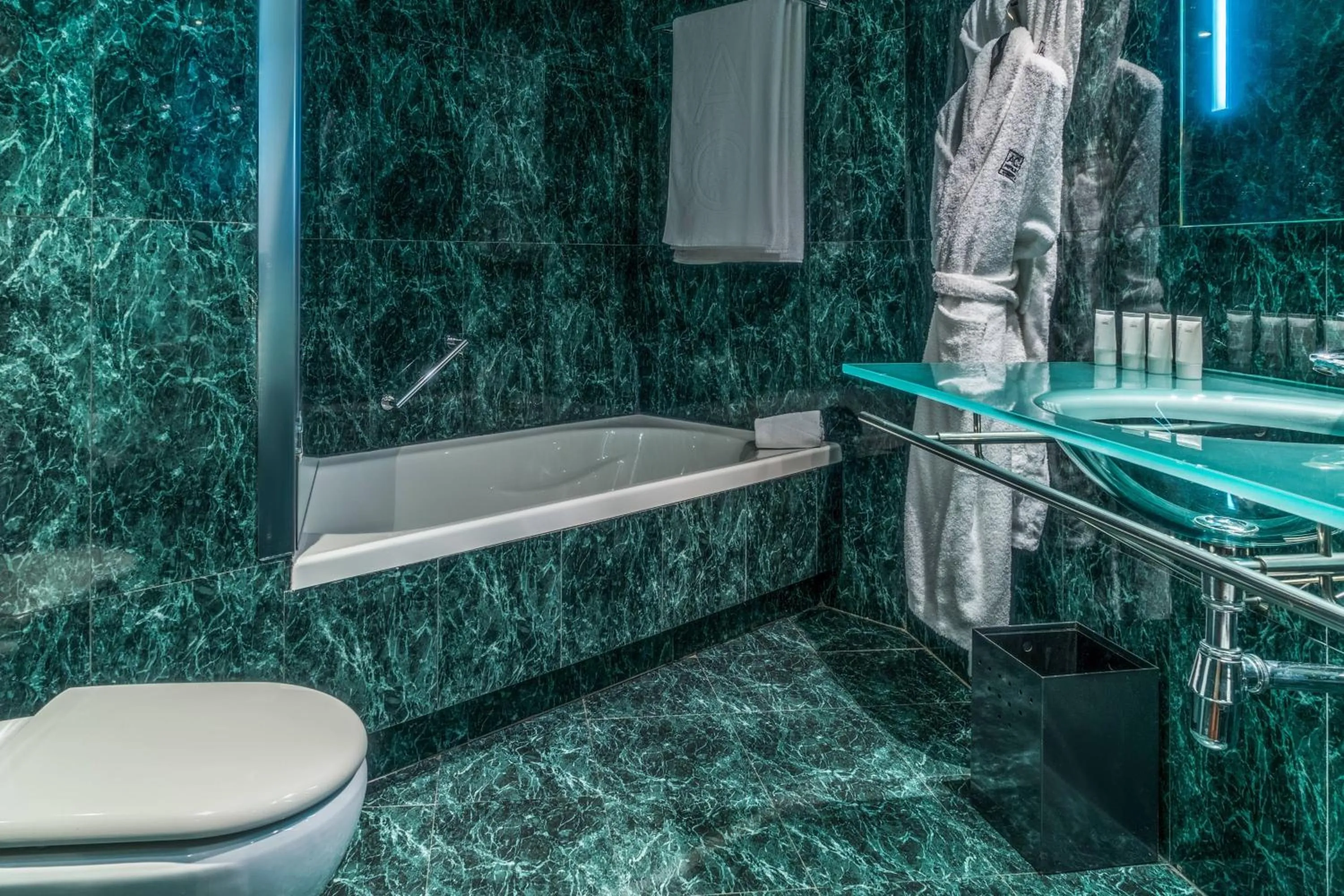 Bathroom in AC Hotel Valencia by Marriott